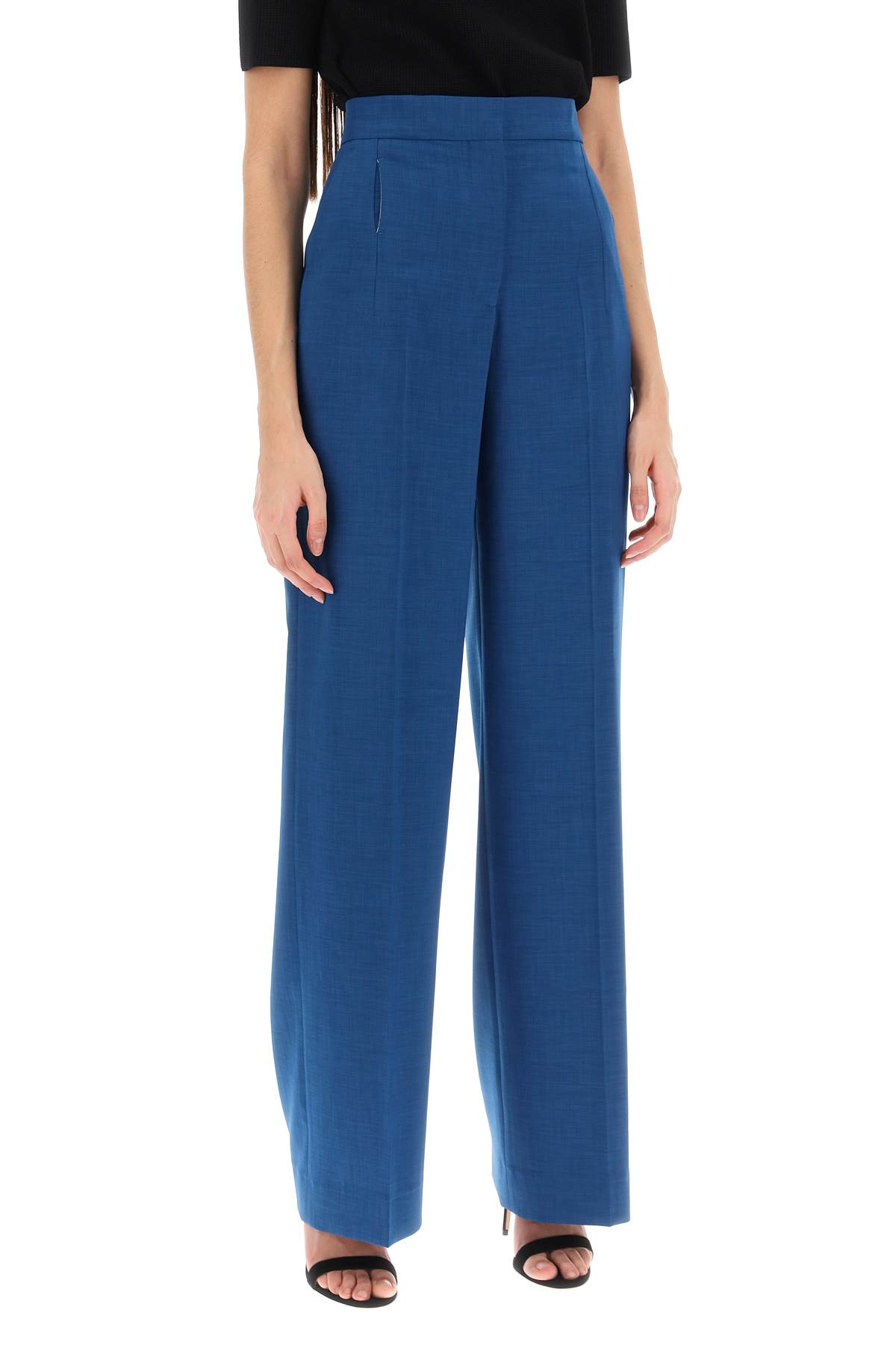 Shop Tory Burch Wide Leg Pants In Ink (blue)