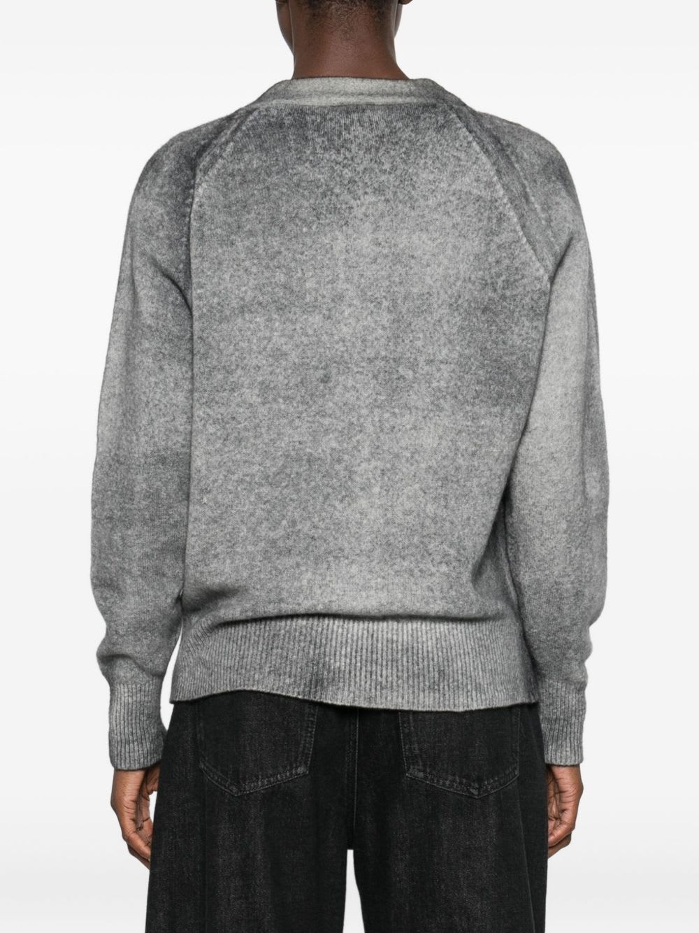 Avant Toi Wool And Cashmere V-necked Cardigan In Gray