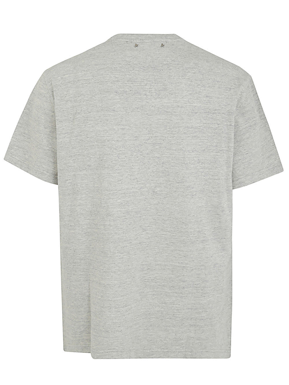 Shop Golden Goose Journey M`s Regular Short Sleeves T-shirt With Pocket In Melange Grey Black