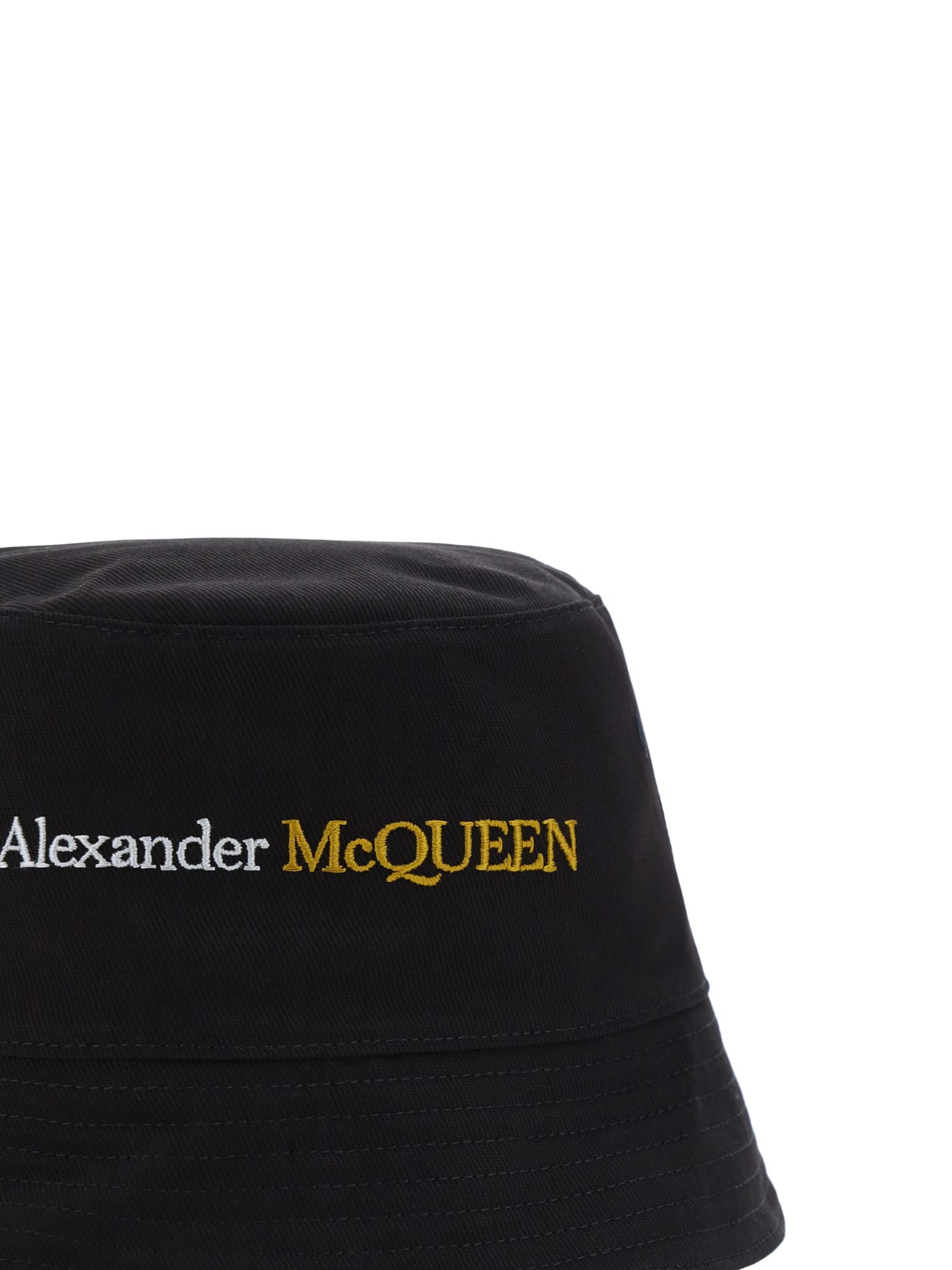 Alexander Mcqueen Mcqueen Logo Bucket Hat In Black