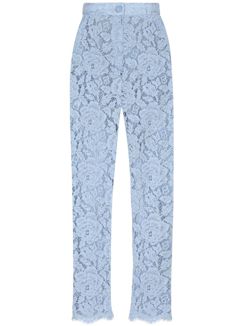 Dolce & Gabbana Cordonetto Lace Trousers In Animal Print