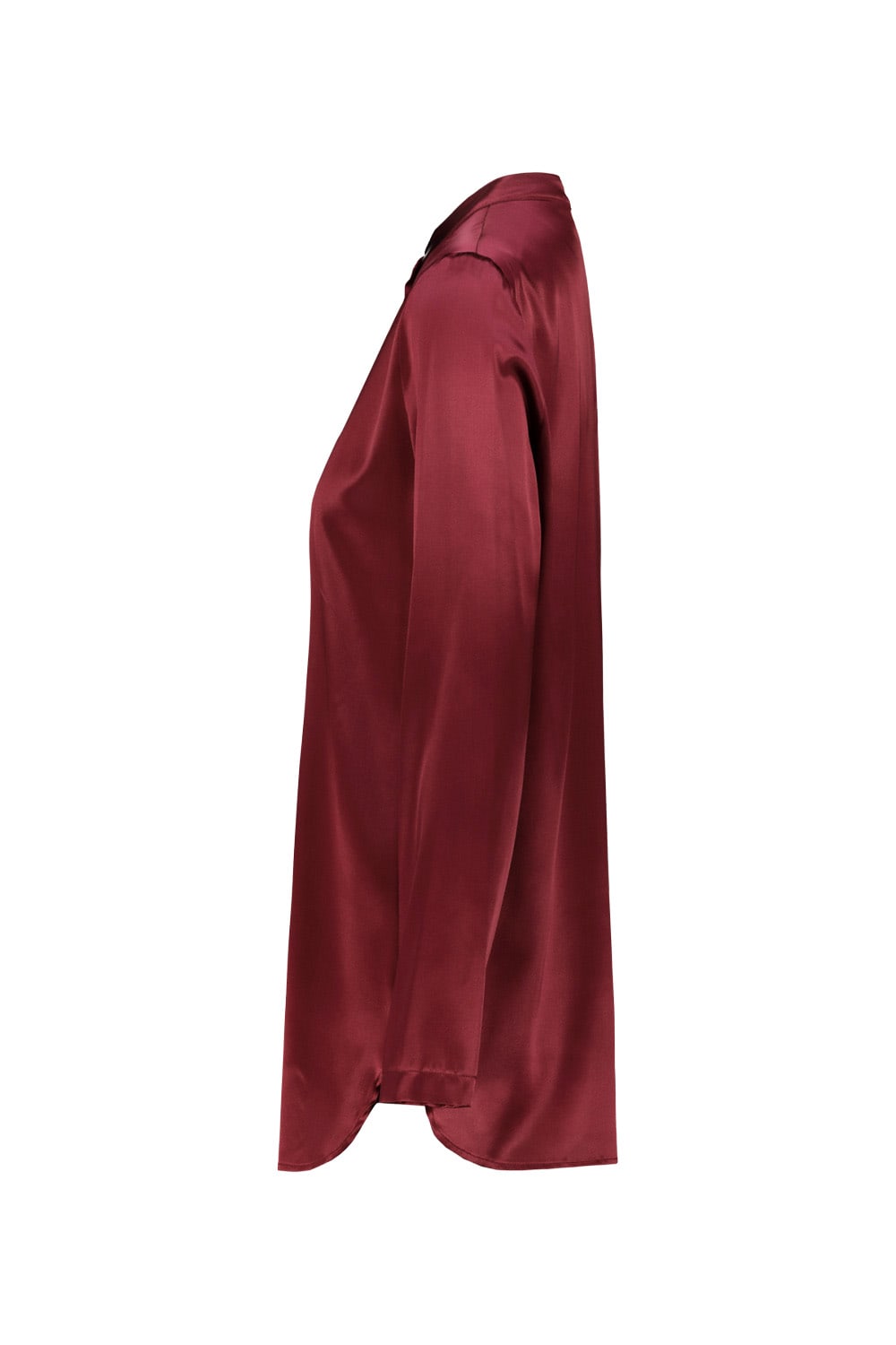 Drhope Dr. Hope Mandarin Collar Blouse Clothing In Bordeaux
