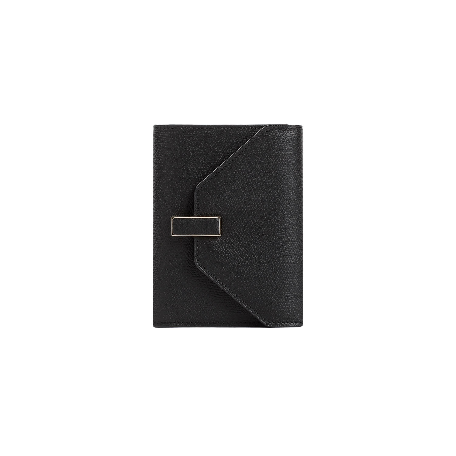 Valextra Iside Calf Leather Wallet In Black