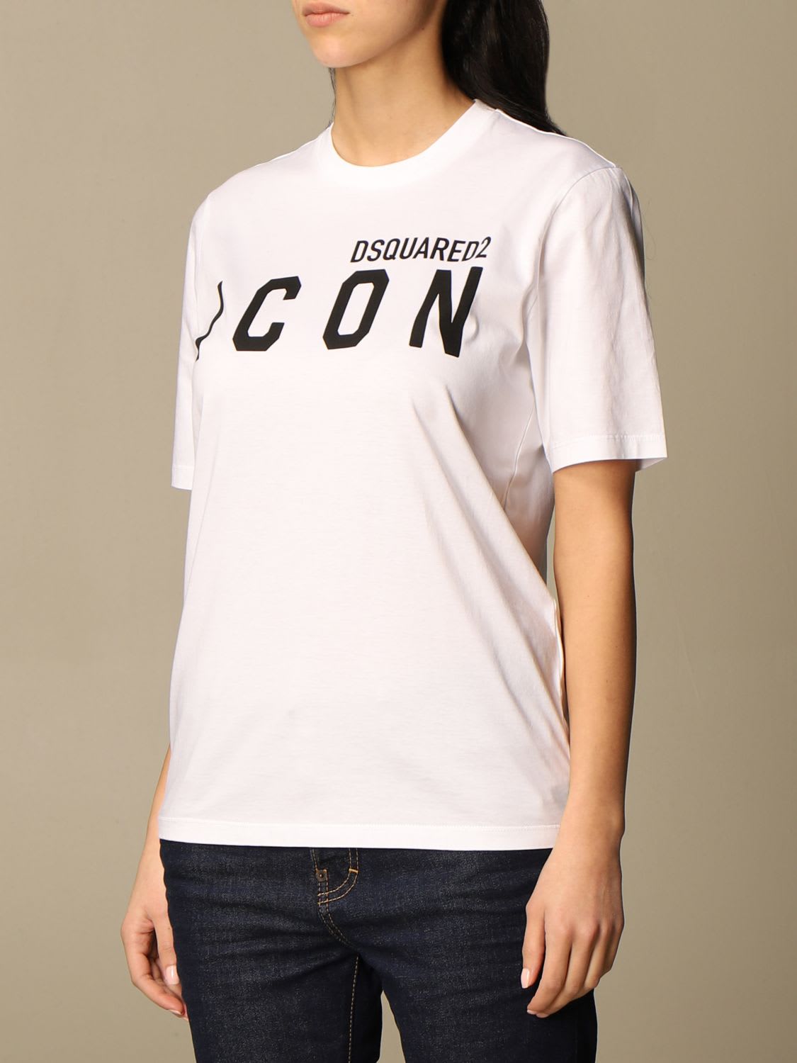 Shop Dsquared2 Icon Renny T-shirt In White