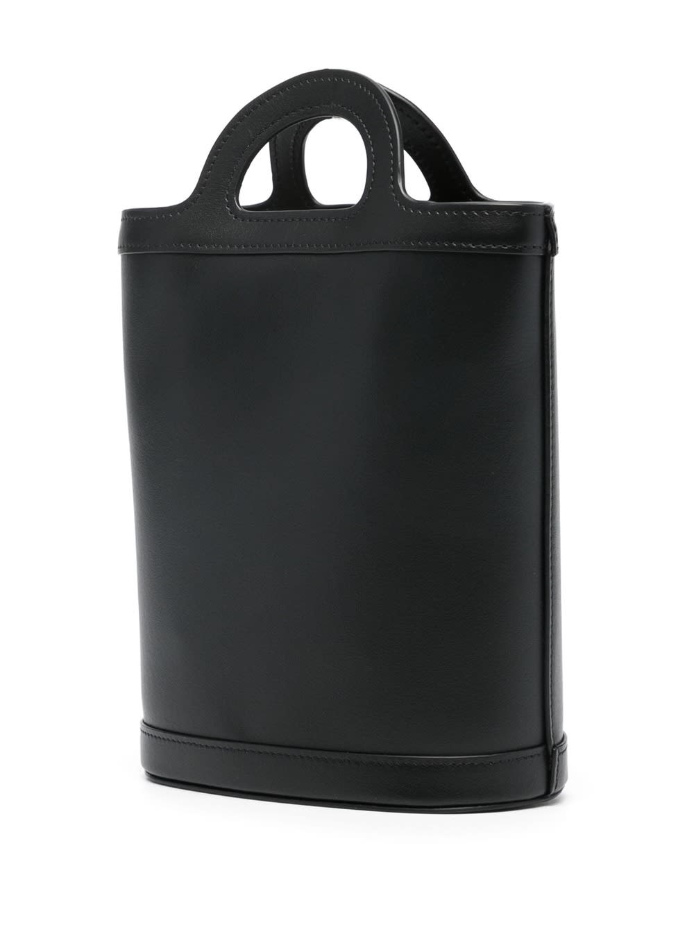 Shop Marni Tropicalia Nano Bucket Bag In Black Leather