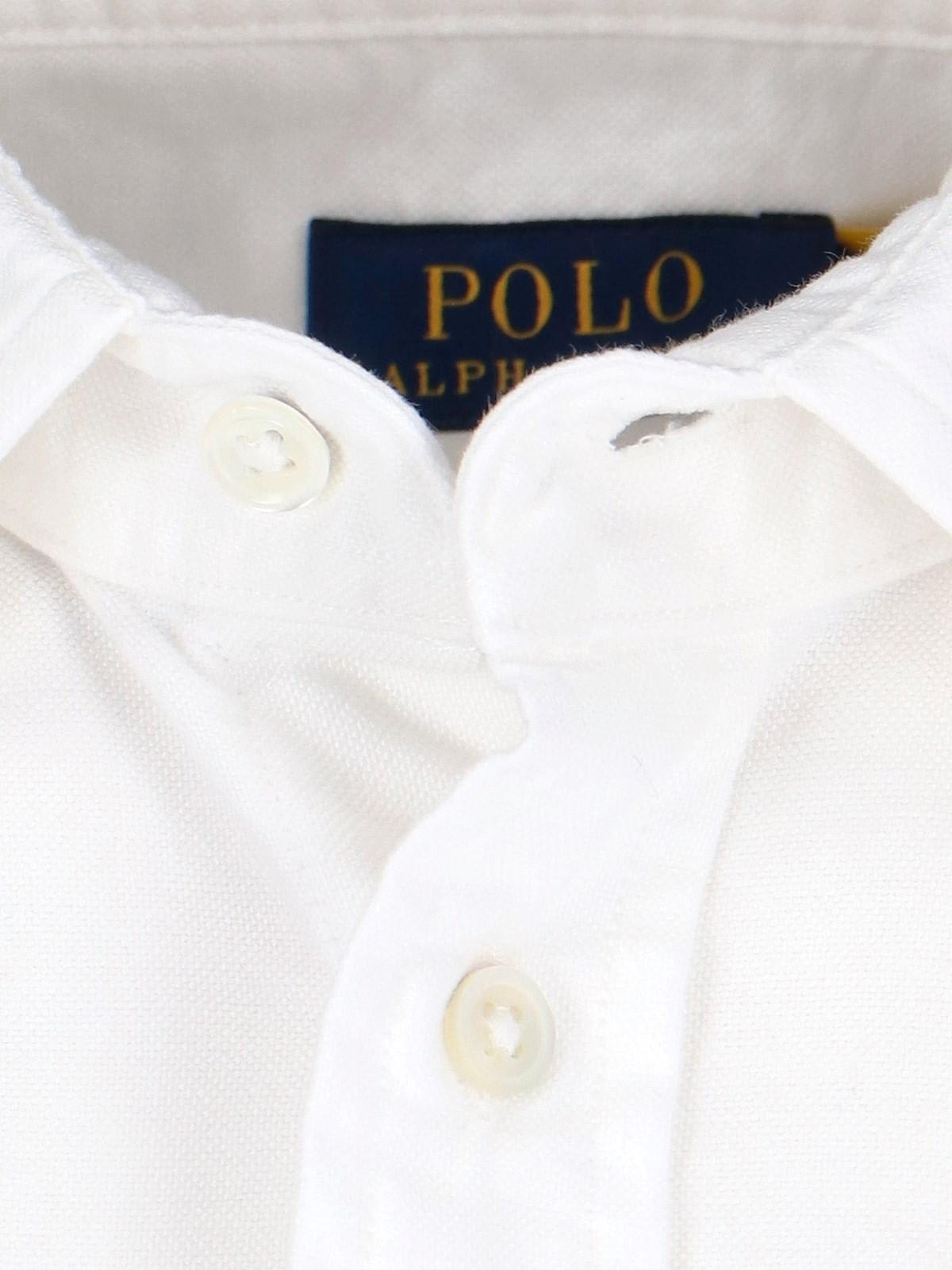 Ralph Lauren Oxford Logo Shirt In Bsr White