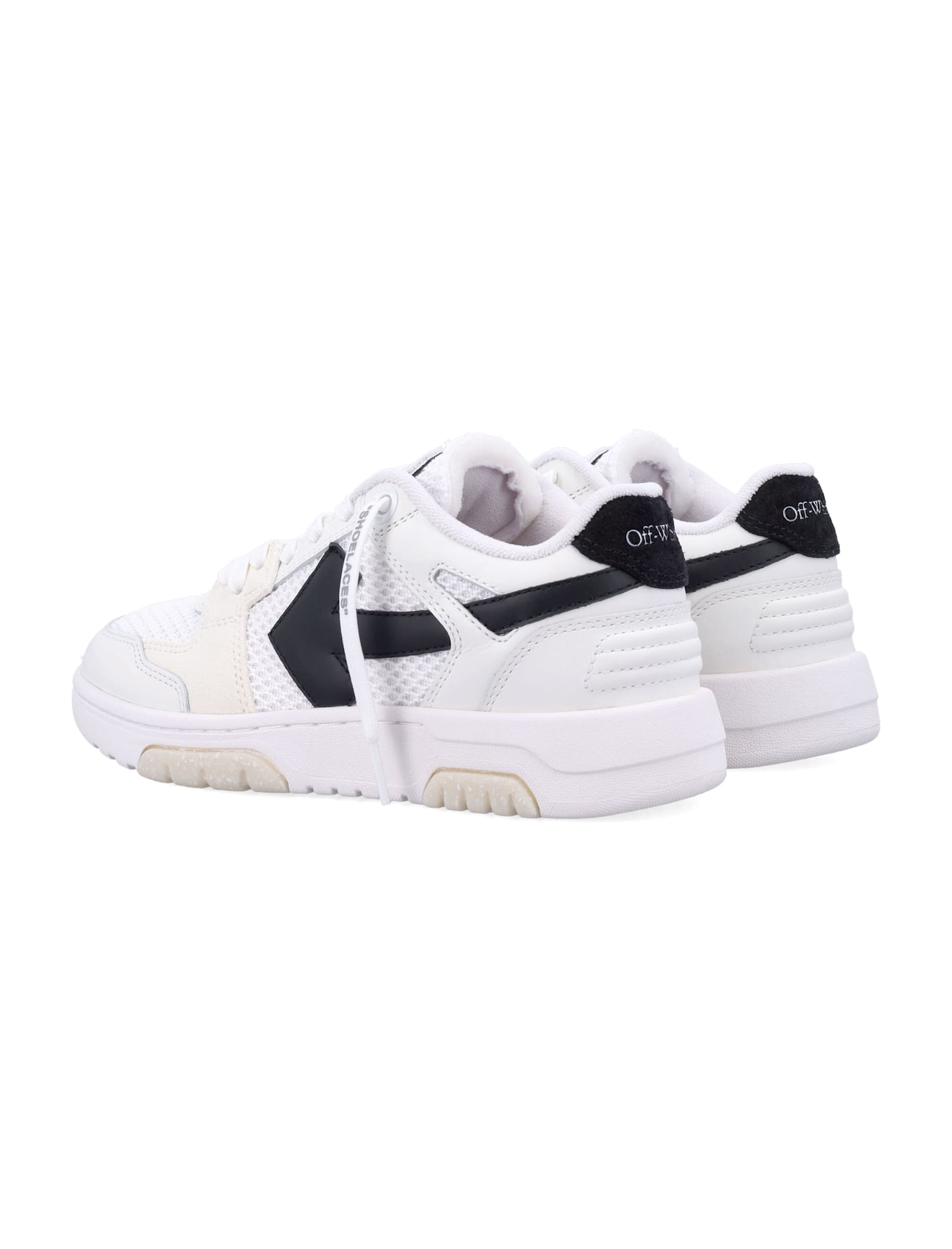 Off-white Slim Out Of Office White Black Womans Sneakers In Multi