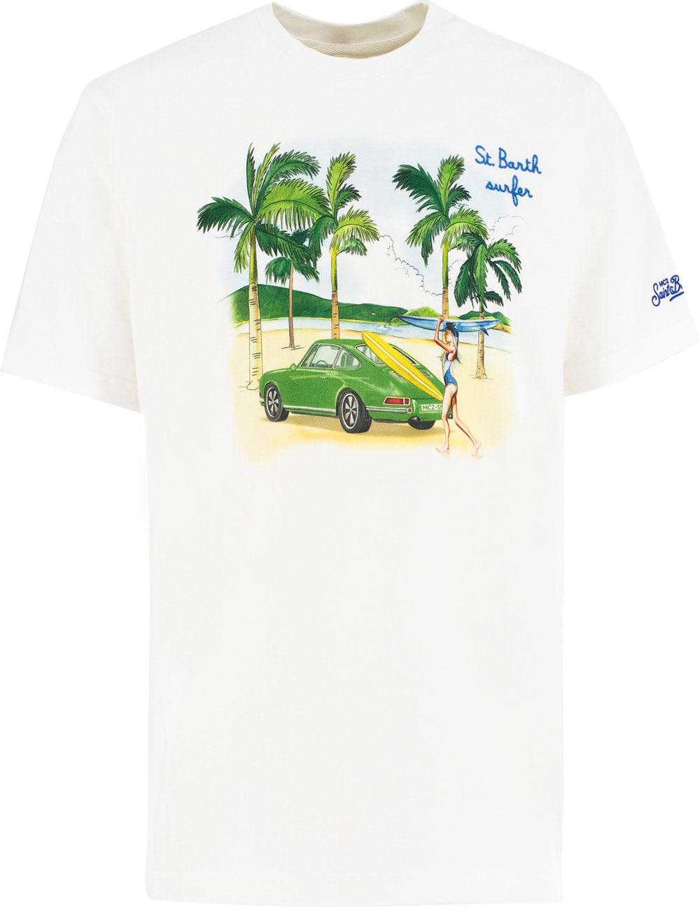 Mc2 Saint Barth T-shirt In Surf Car Girl 01n Emb