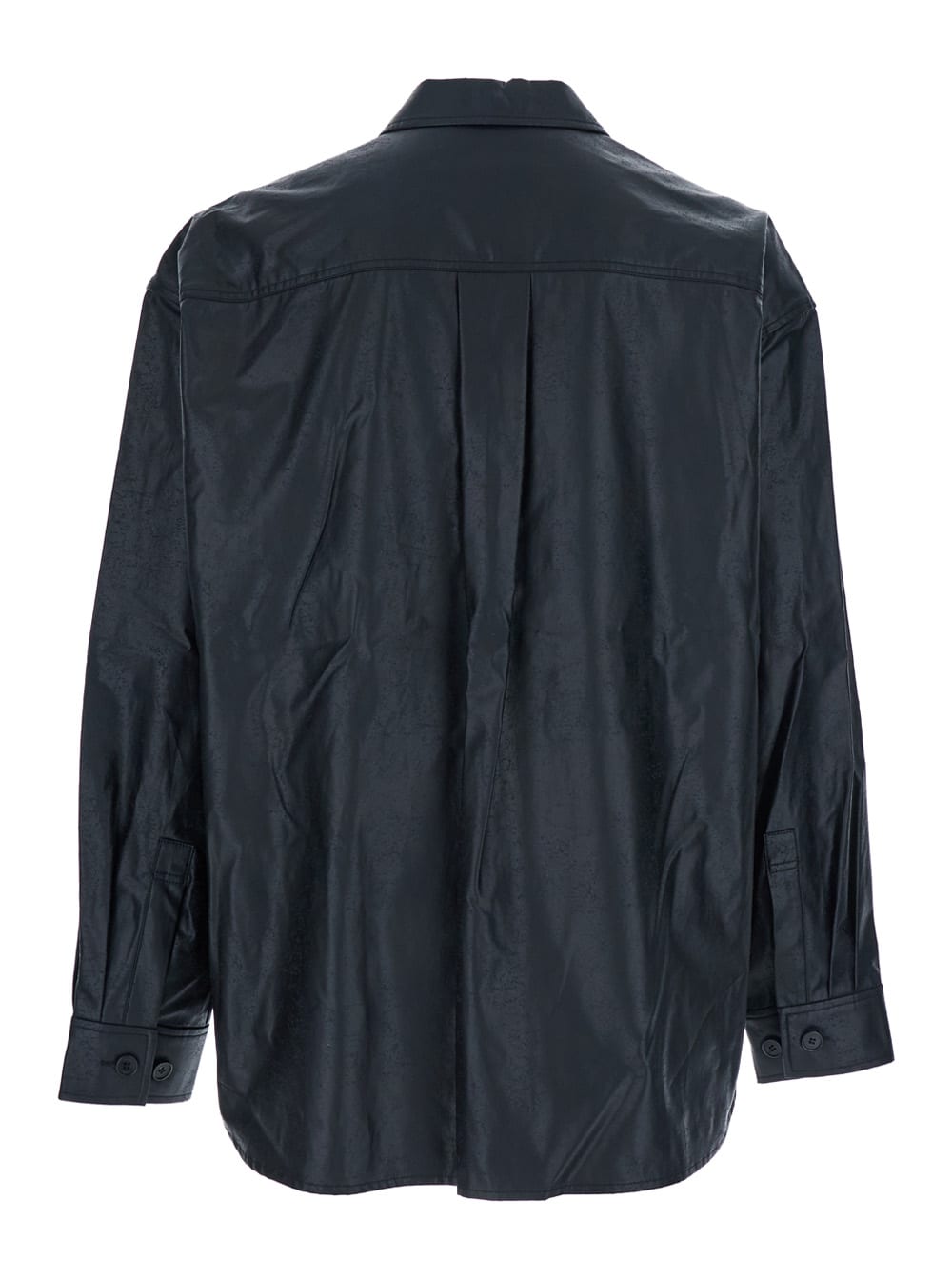 Juunj Coated Cotton Tailored Collar Shirts In Blue