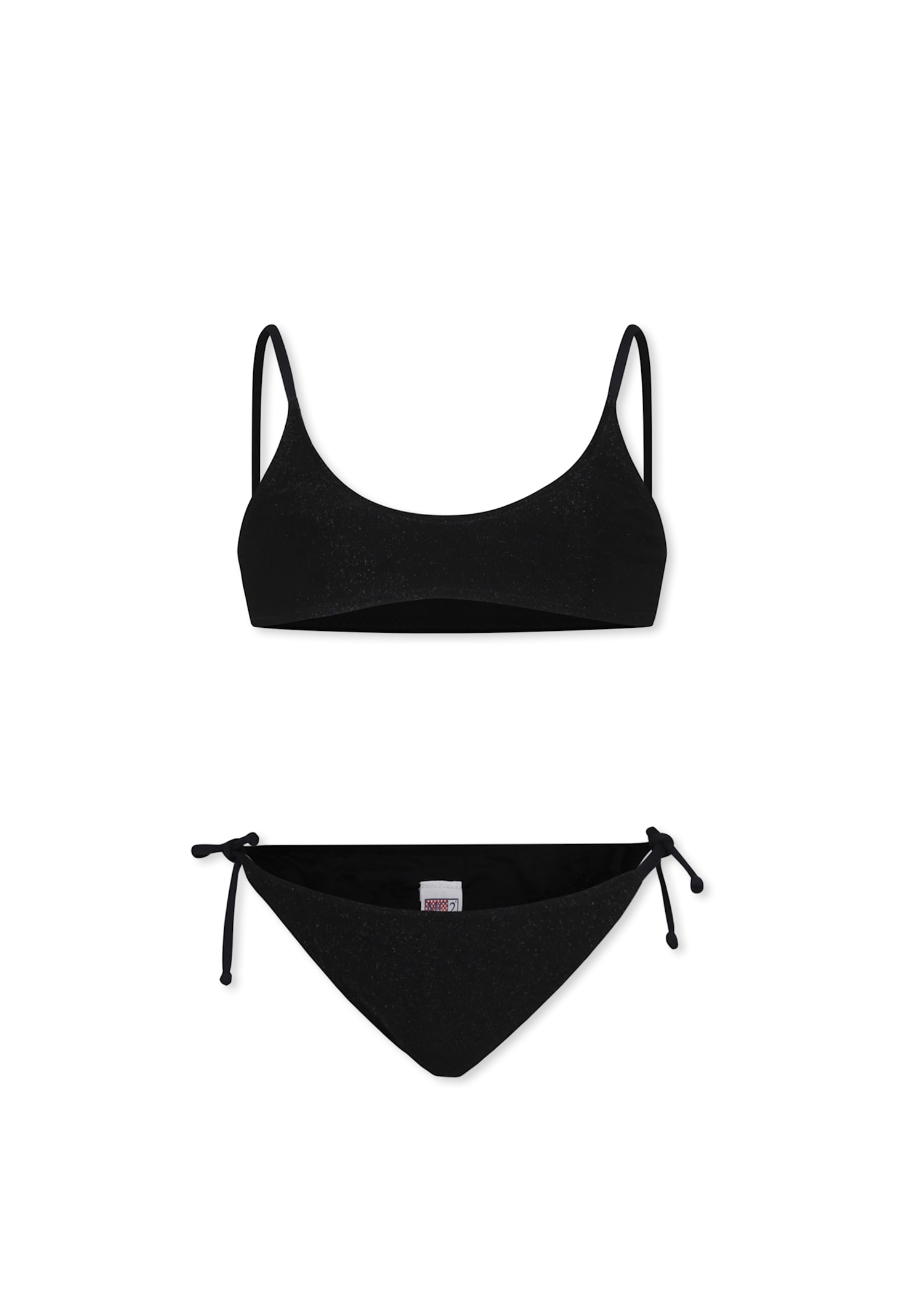 Mc2 Saint Barth Black Bikini For Girl In Black