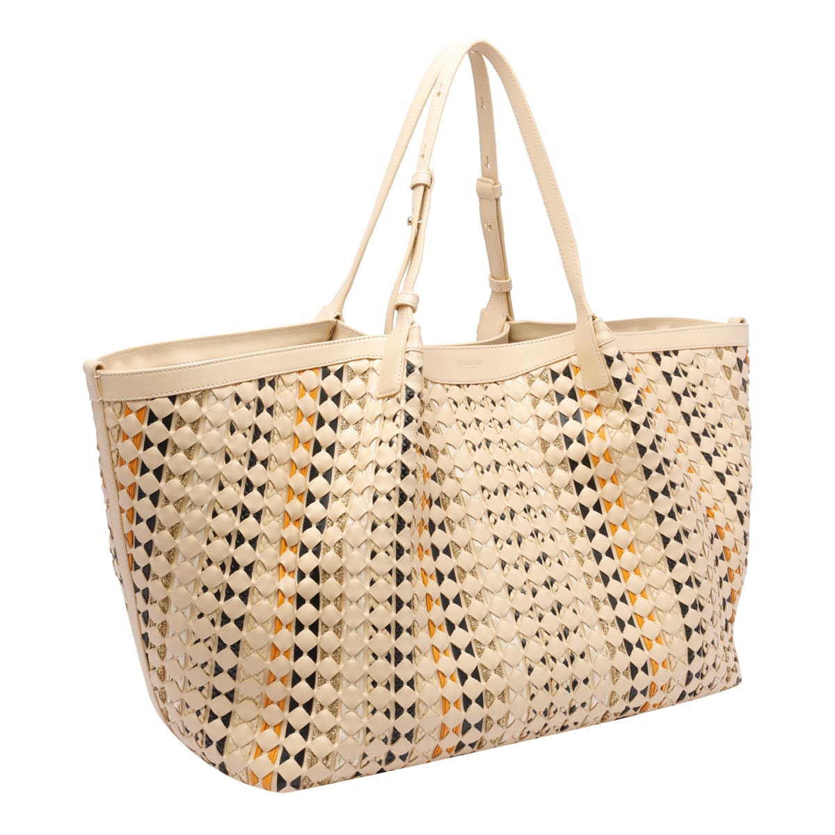 Serapian Maxi Mosaico Secret Tote Bag In Neutral