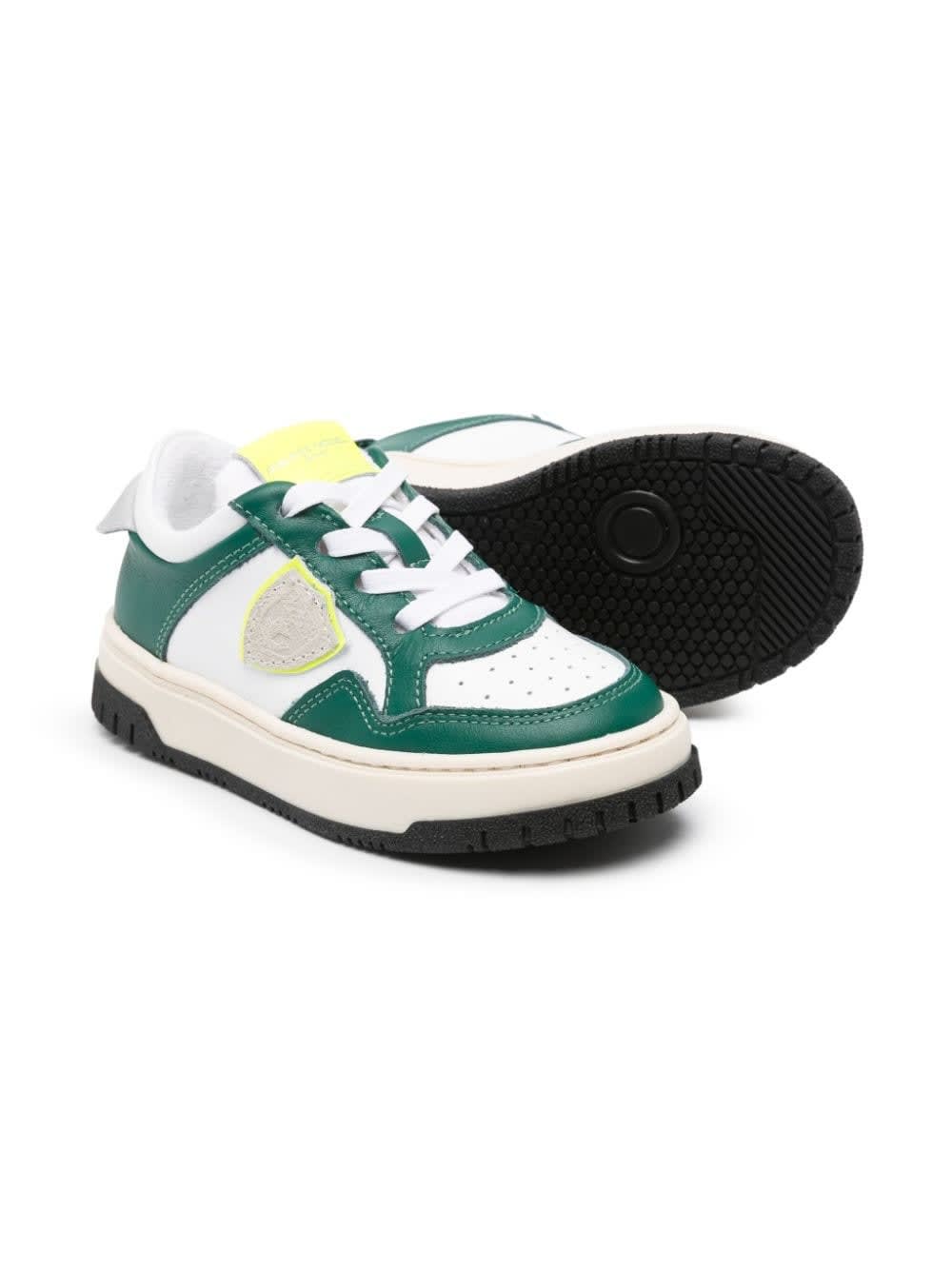 Shop Philippe Model Sneakers With Application In Green