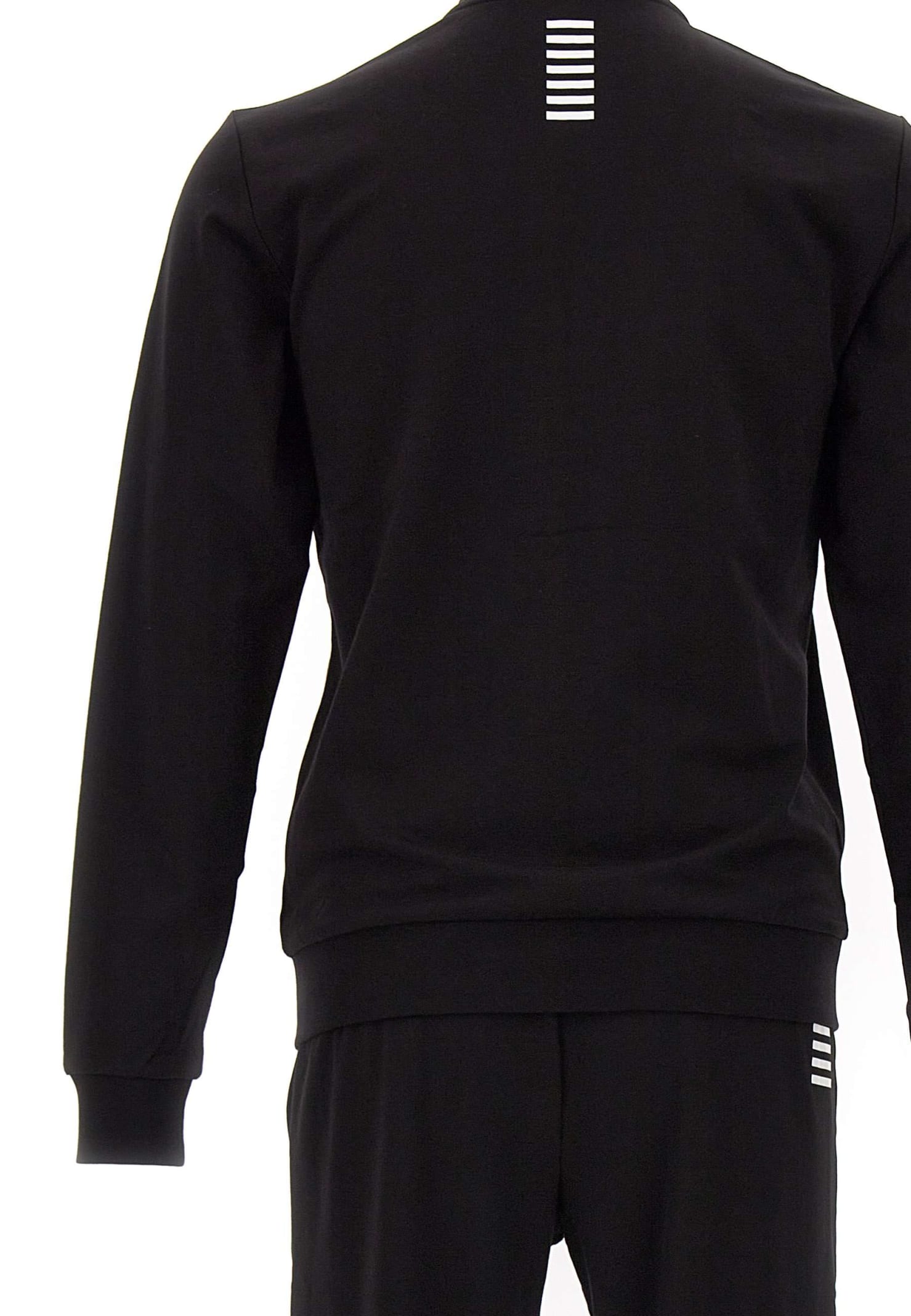 Shop Ea7 Cotton Two-piece Suit In Black