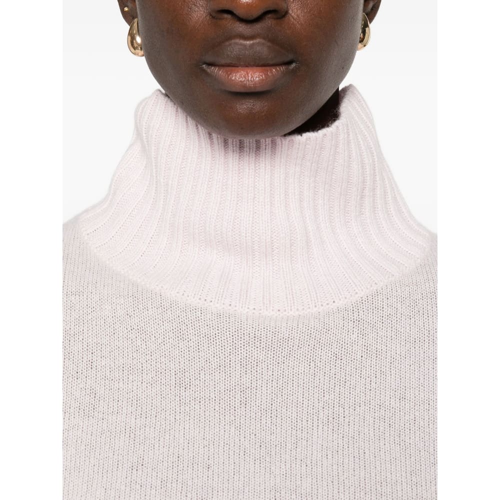 Allude Turtleneck Cashmere Sweater In Pink