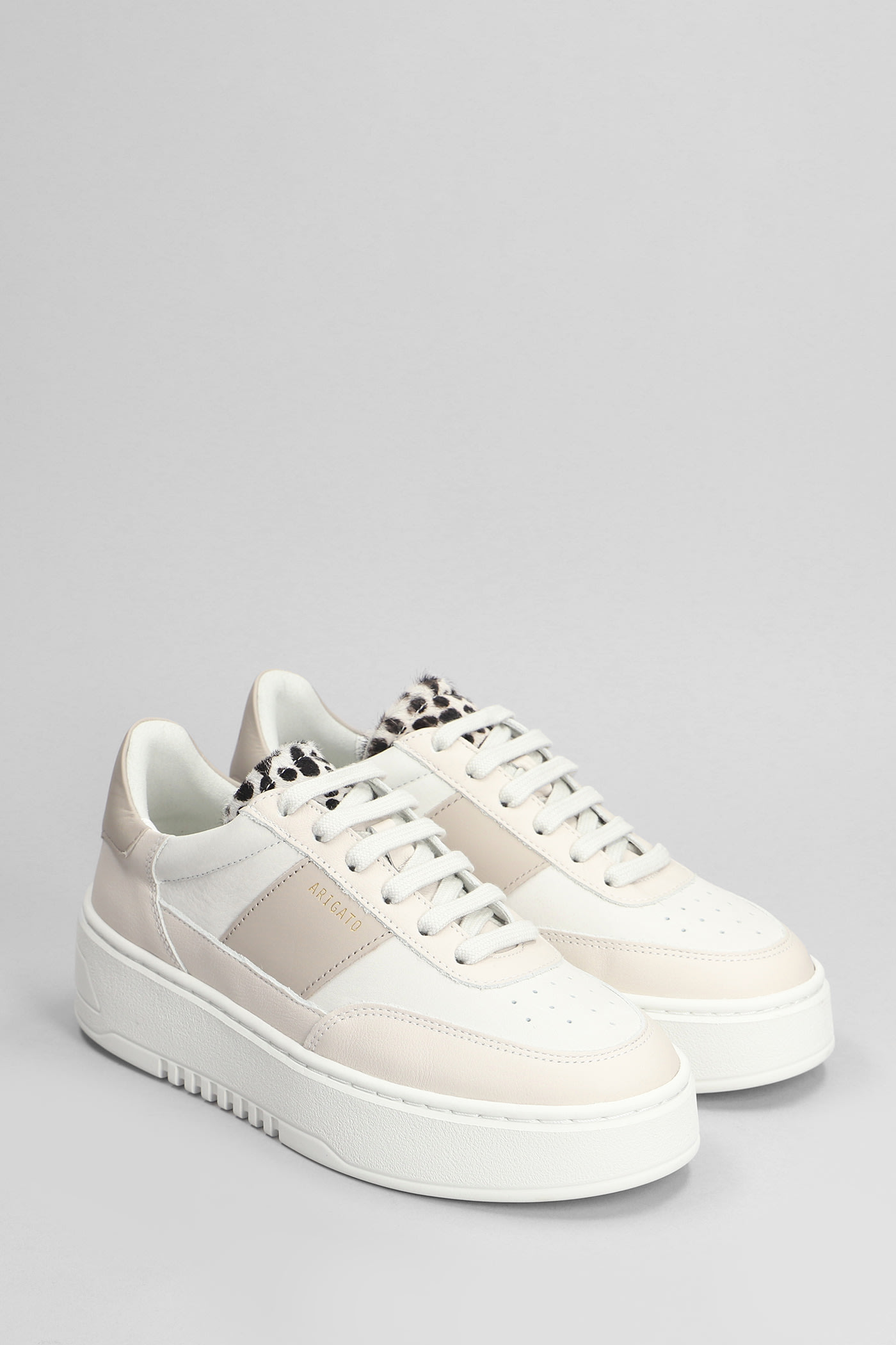 Shop Axel Arigato Orbit Vintage Sneakers In Beige Leather