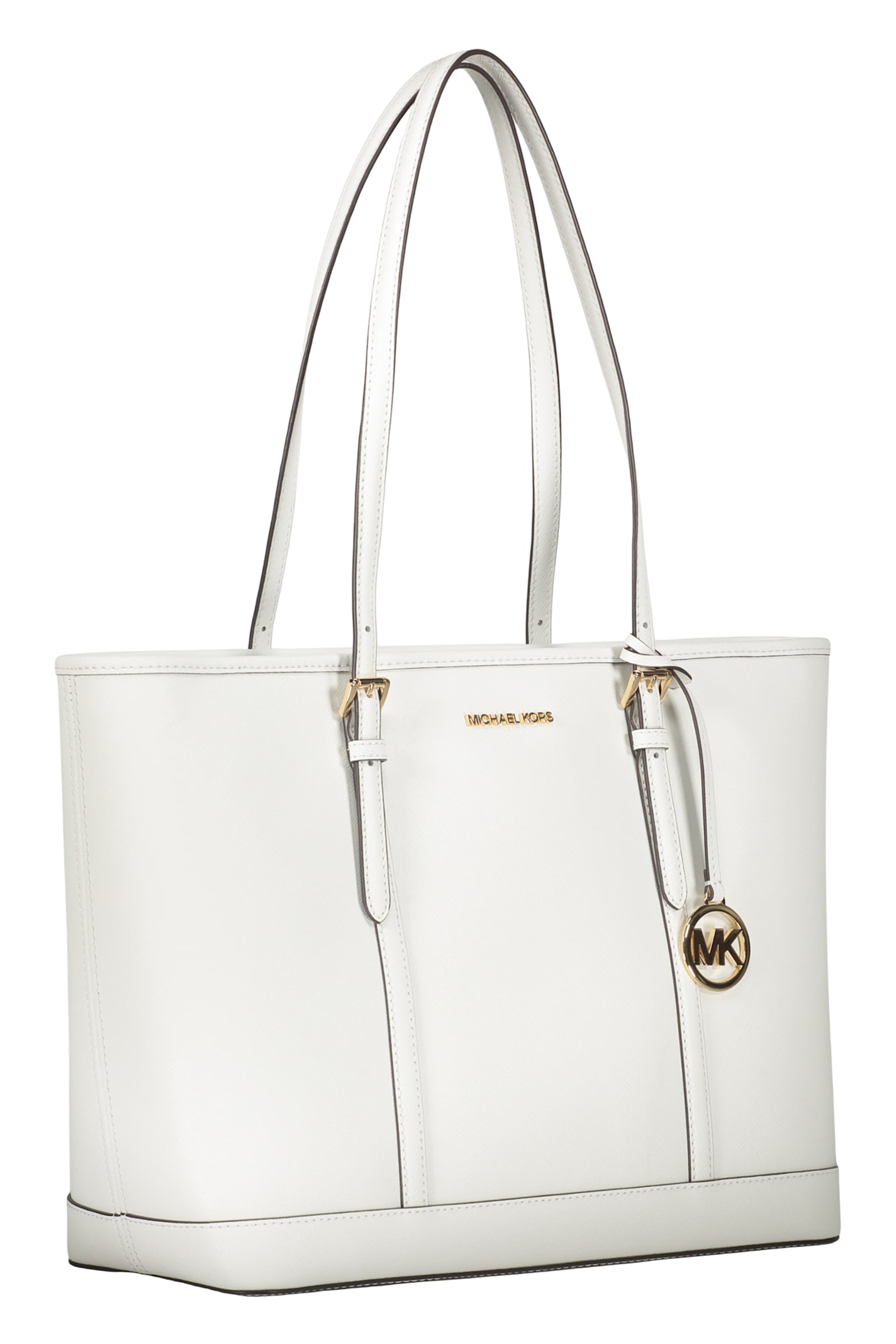 Michael Kors Leather Tote In White