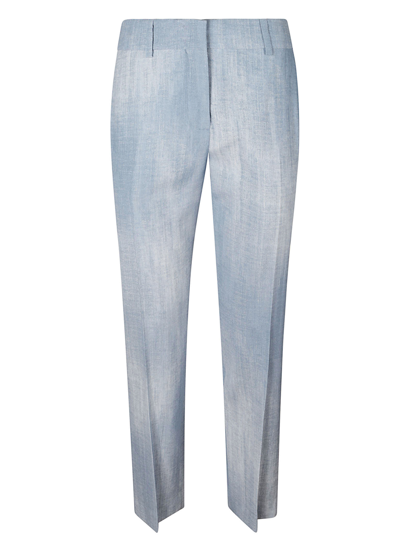 Shop Ermanno Scervino Plain Cropped Trousers In Azzure