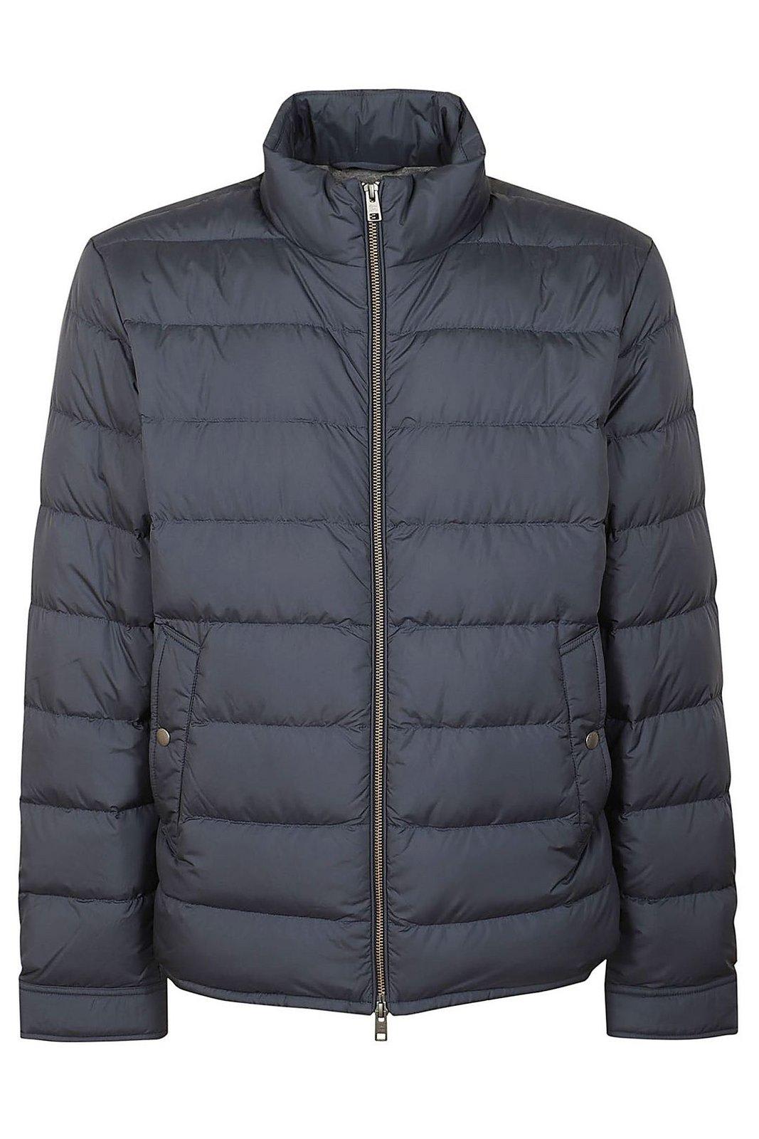 Shop Woolrich Lightweight Down Jacket In Melton Blue