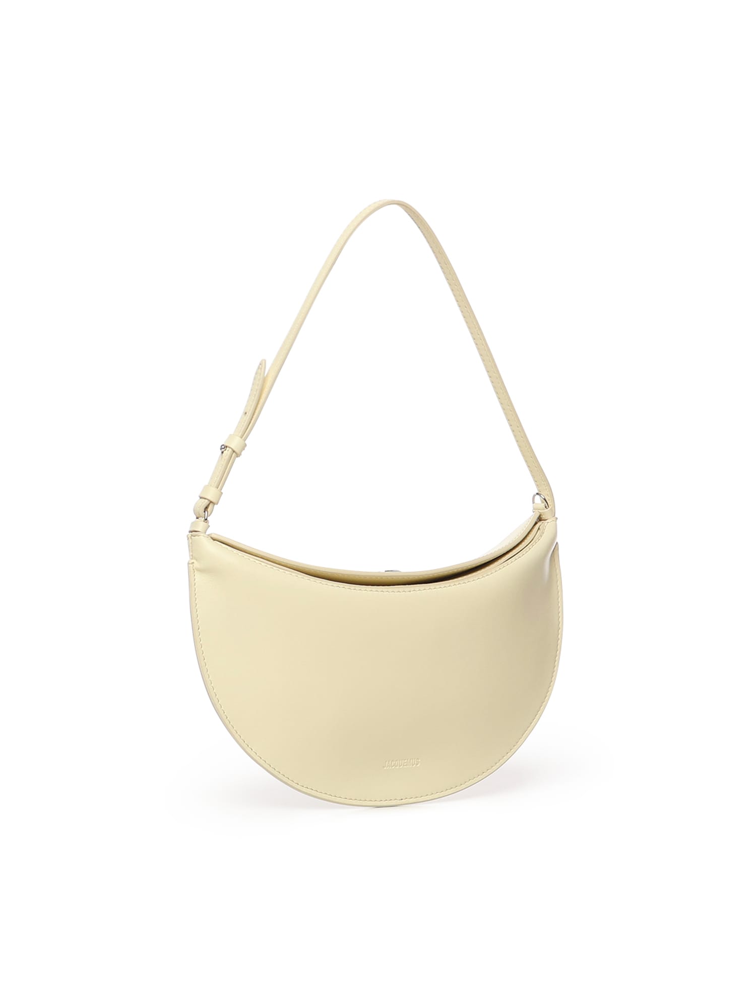 Jacquemus Small Ovalo Leather Bag In Dusty Yellow Women In Yellow