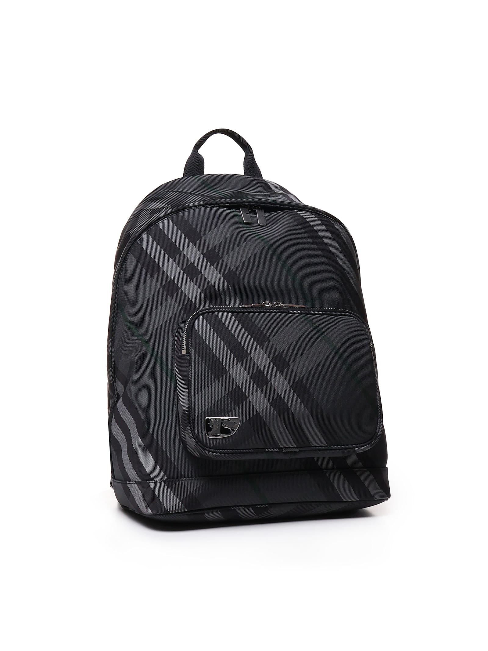 Shop Burberry Vintage Check Backpack In Black