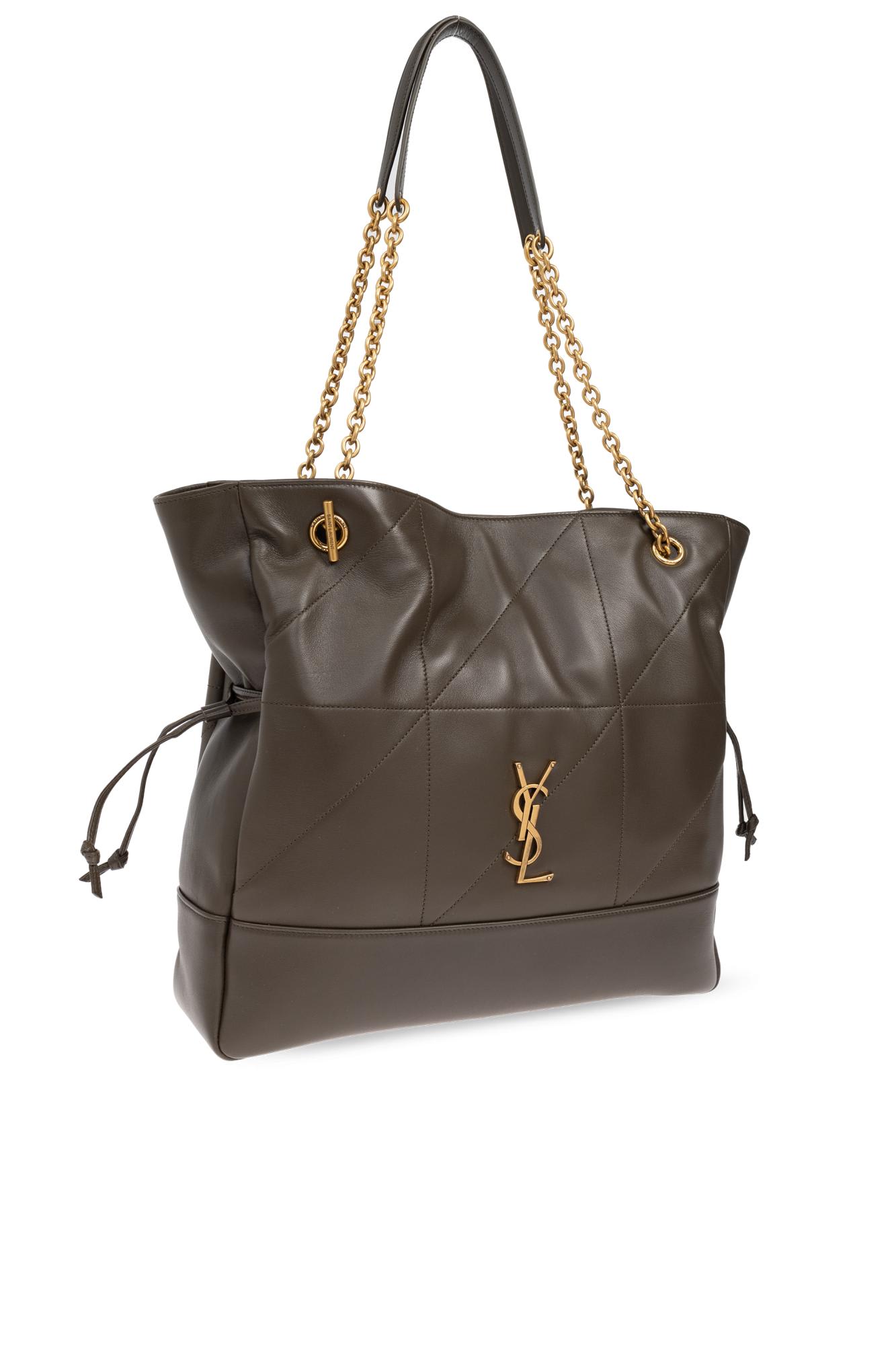 Saint Laurent Jamie 4.3 Shopping Tote Bag In Quilted Leather In Green