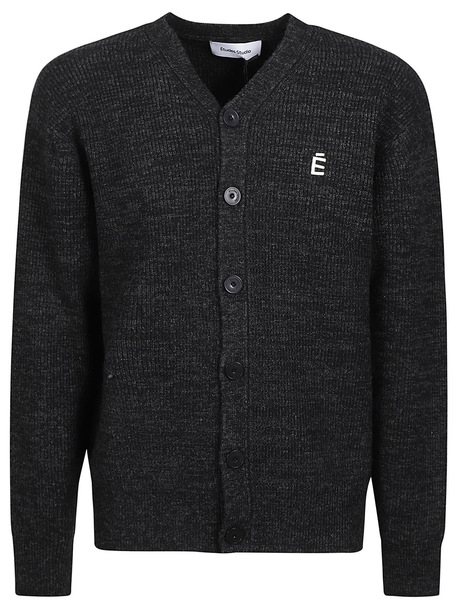 Etudes Studio Logo Cardigan In Black