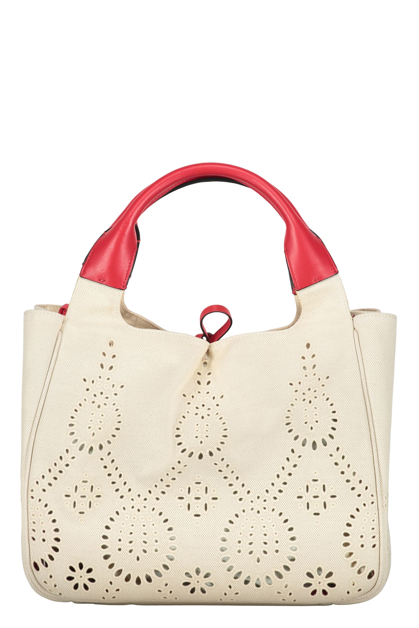 Valentino Canvas Tote Bag In Ivory