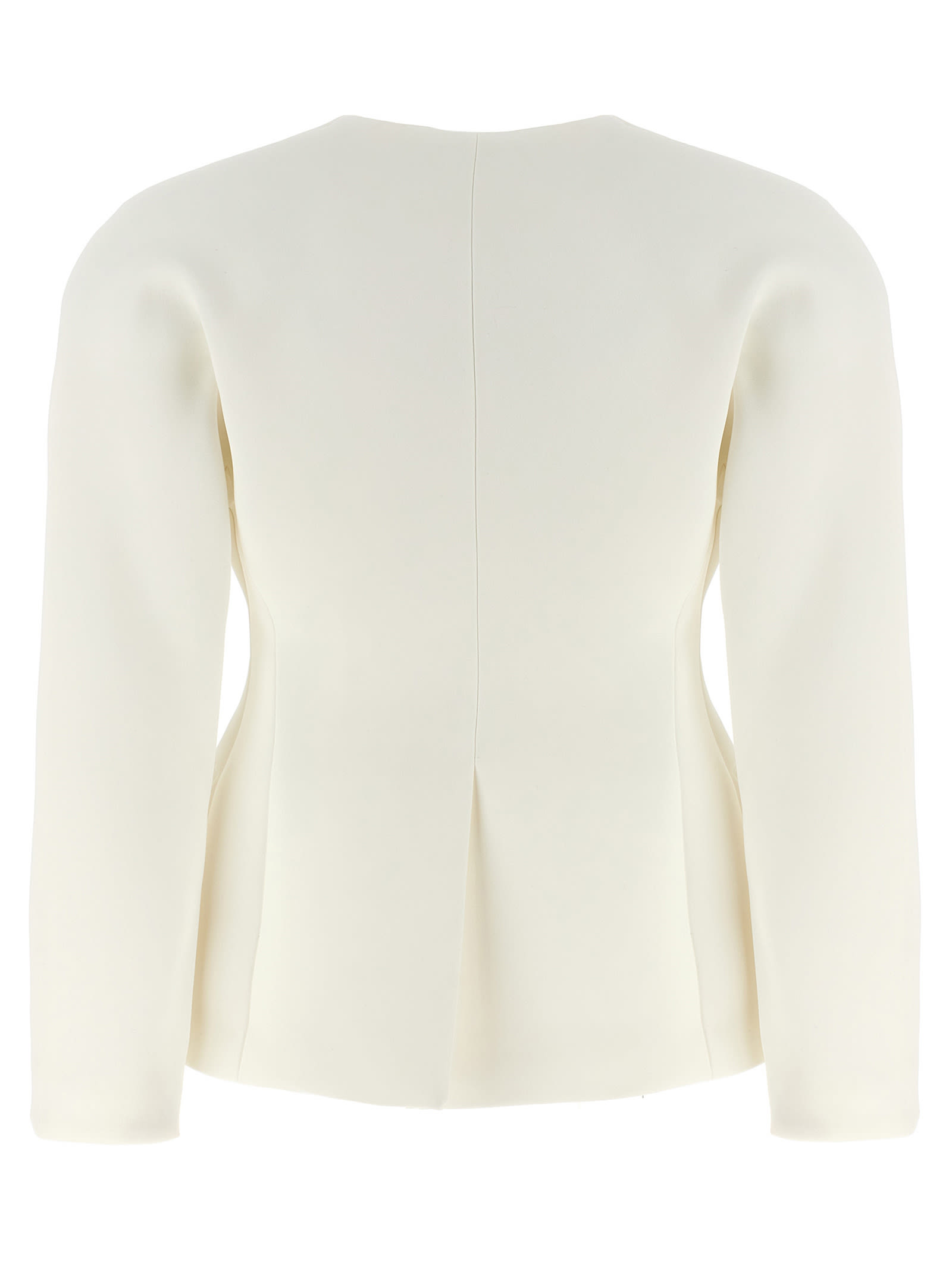 Shop Jacquemus La Veste Ovalo Blazer In White