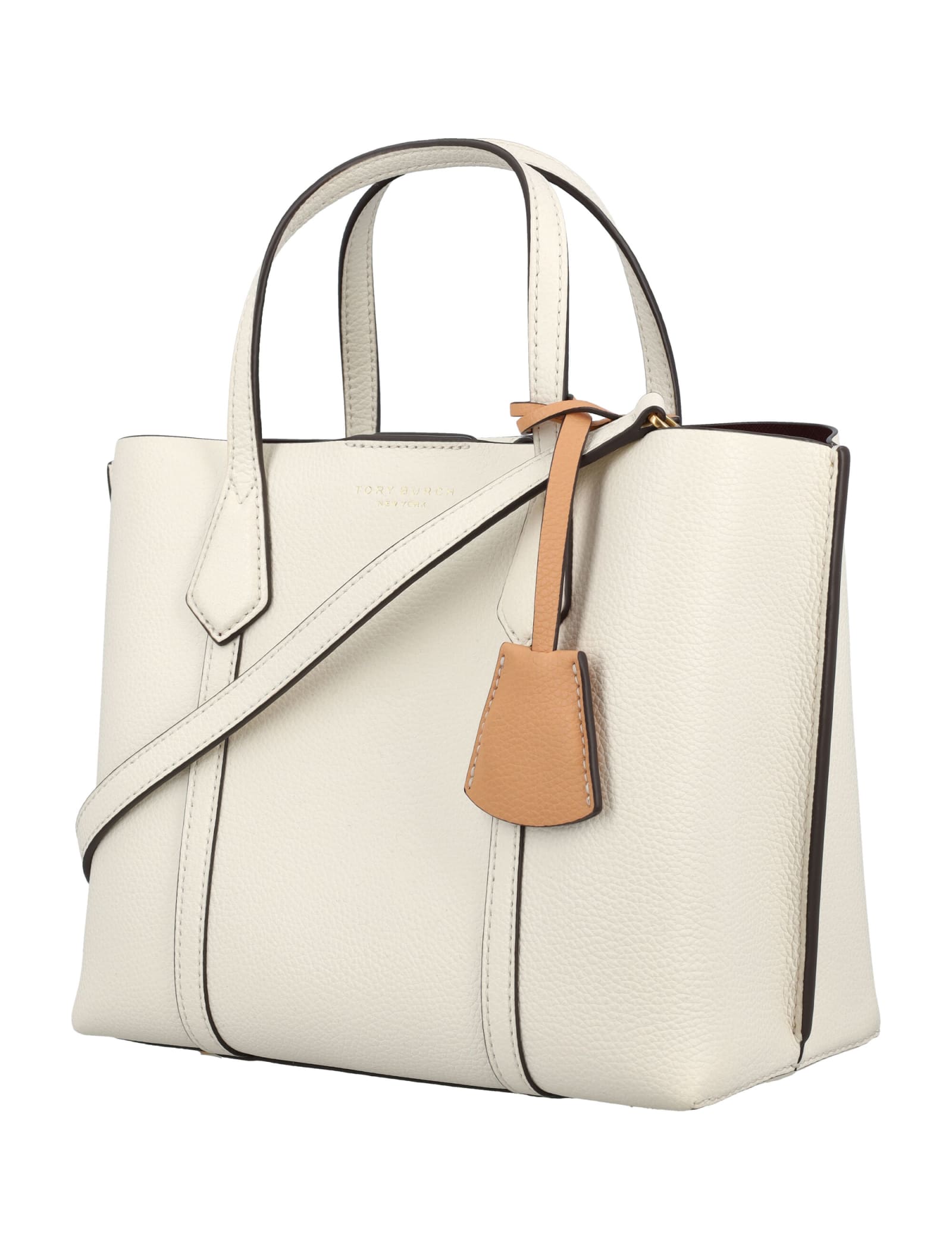 Shop Tory Burch Perry Small Tote Bag In New Ivory