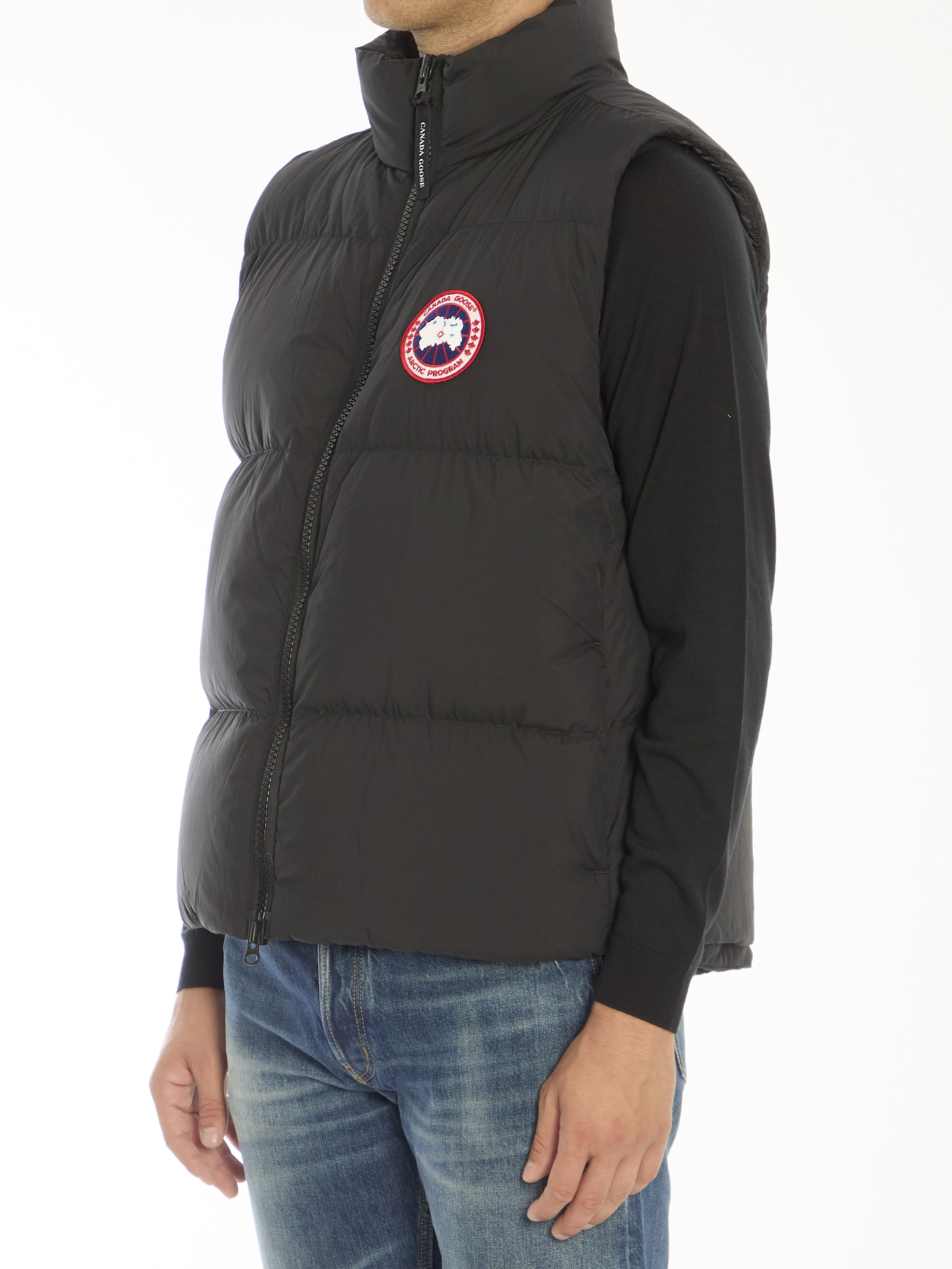 Shop Canada Goose Lawrence Puffer Vest In Black