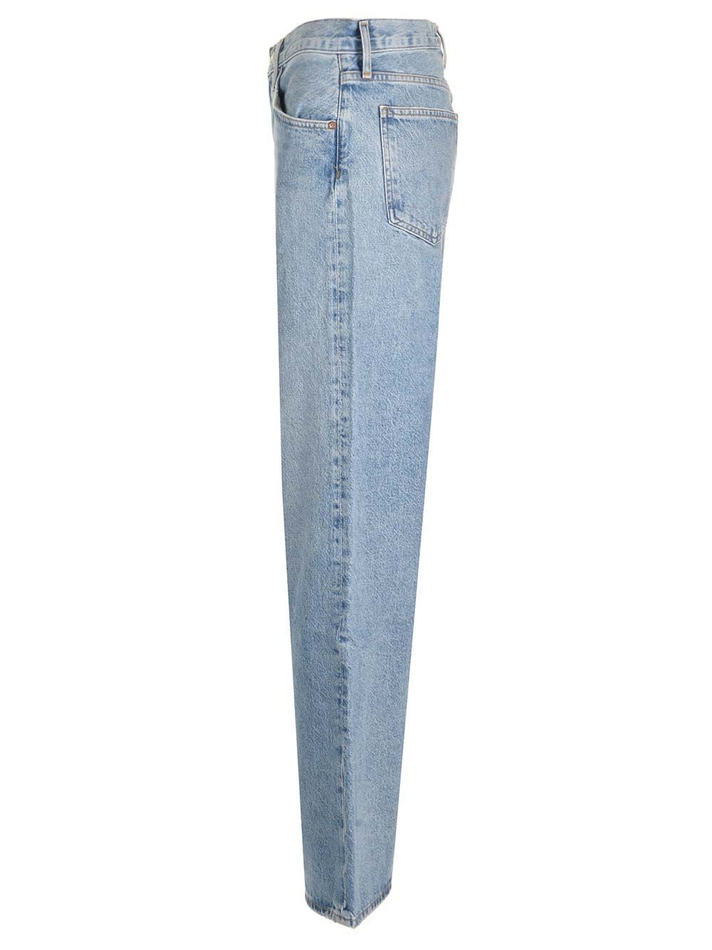 Agolde Harper Straight Cropped Jeans In Blue