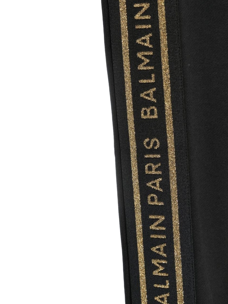 Shop Balmain Jogger Side Logo Band In Black