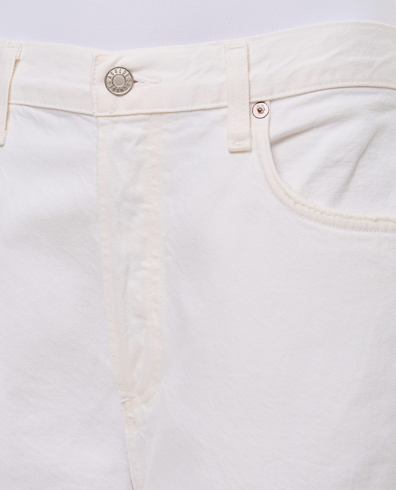 Shop Agolde Low Slung Baggy Denim Pants In White