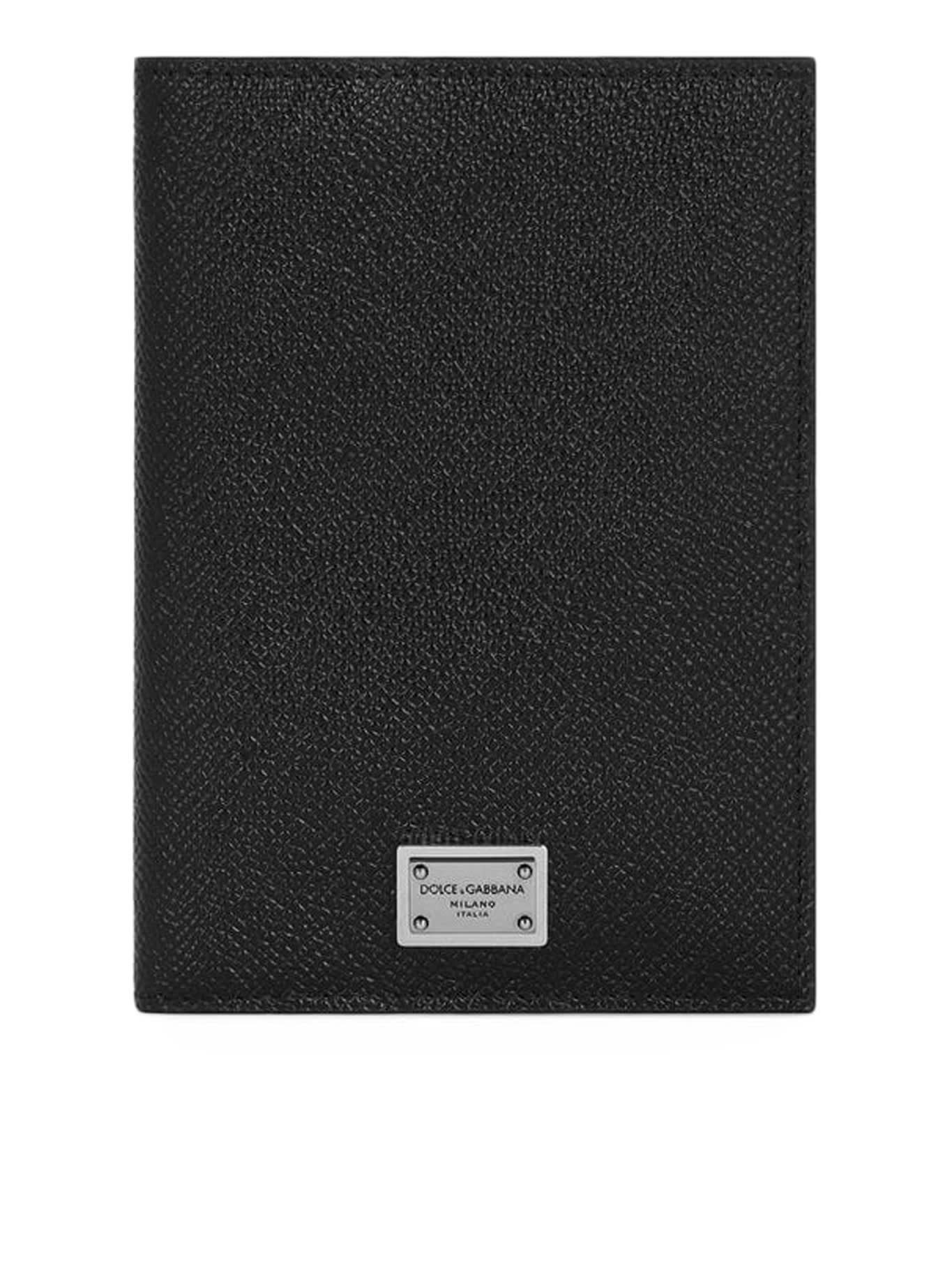 Dolce & Gabbana Passport Holder  In Black | ModeSens