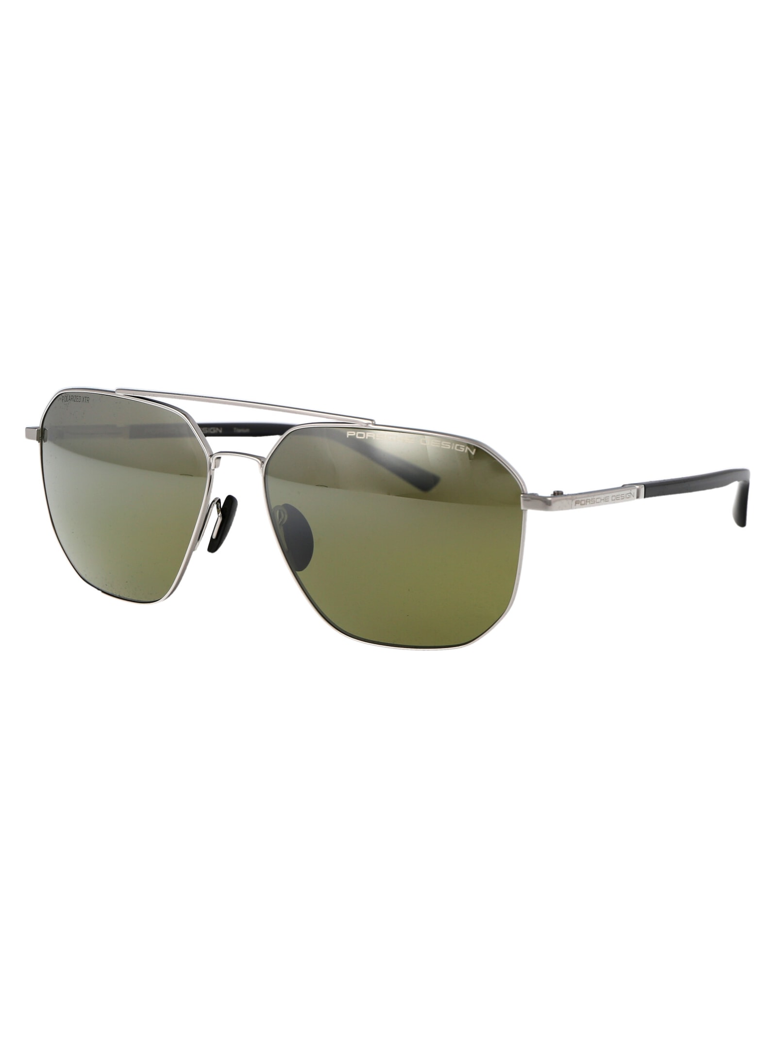 Shop Porsche Design P8967 Sunglasses In B417 Palladium Grey