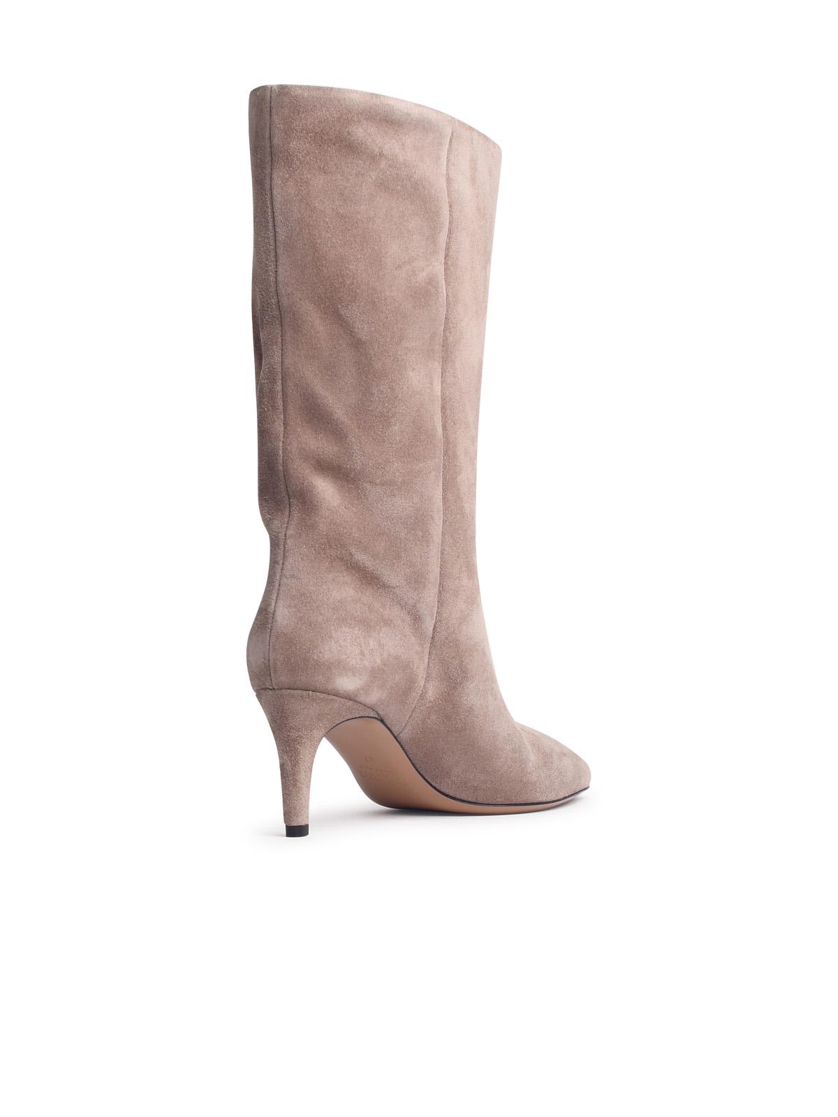 Shop Paris Texas Stiletto Beige Suede Boots