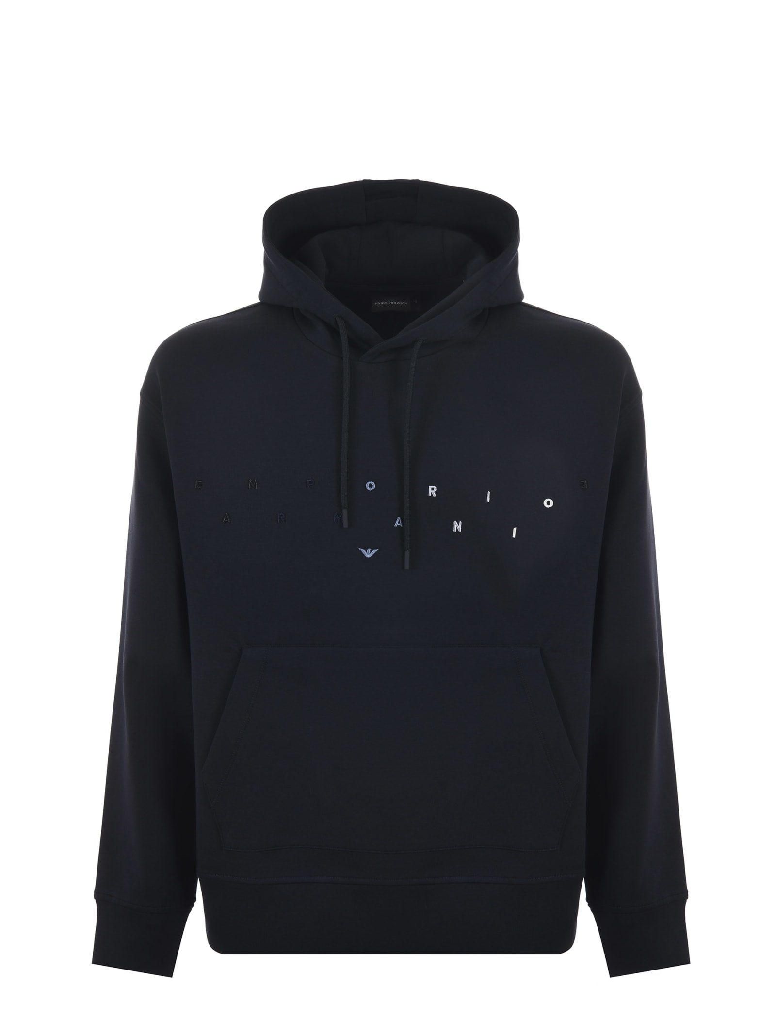 Shop Emporio Armani Sweatshirt In Blu Scuro