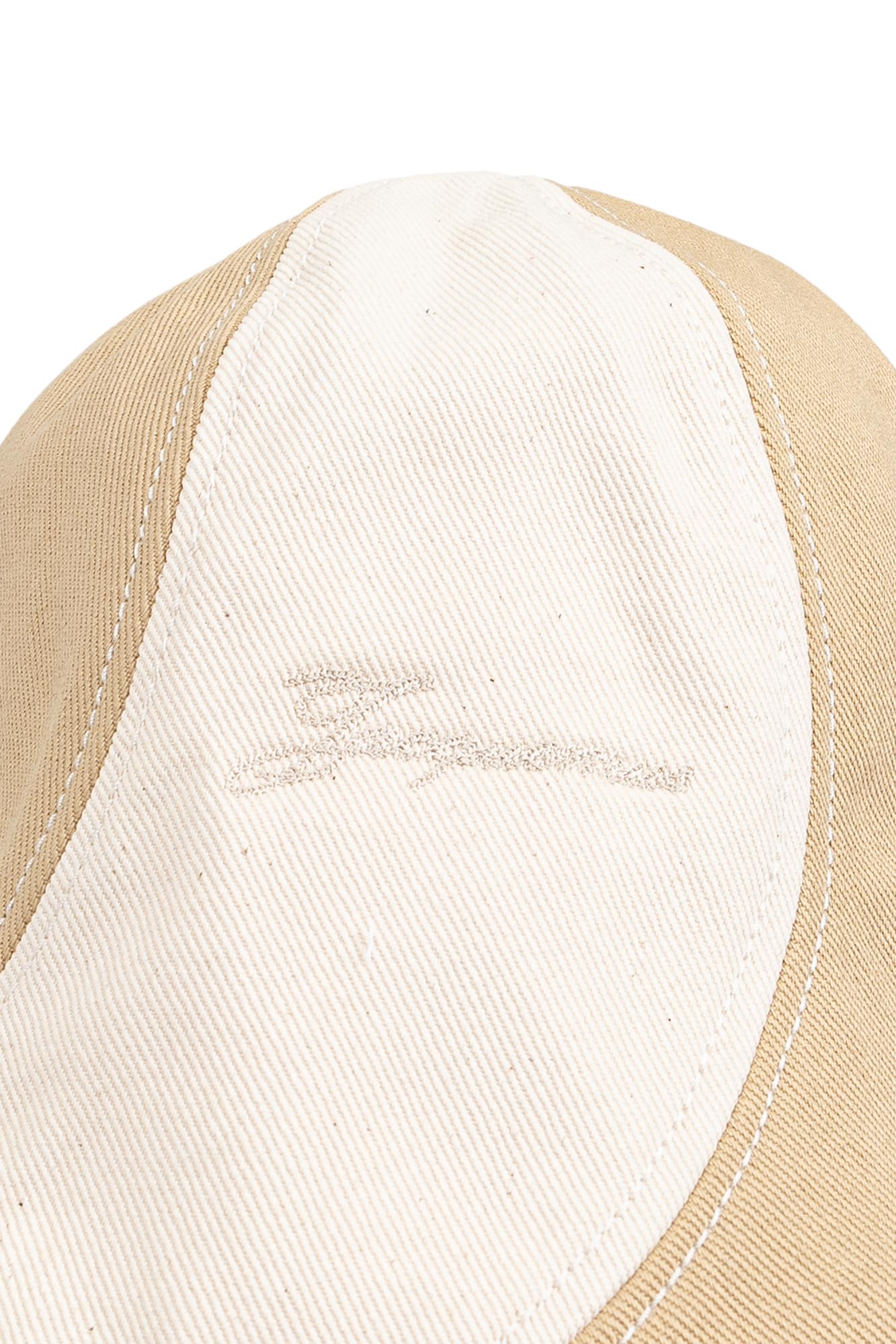Jacquemus Hat With Logo In Beige / Off-white