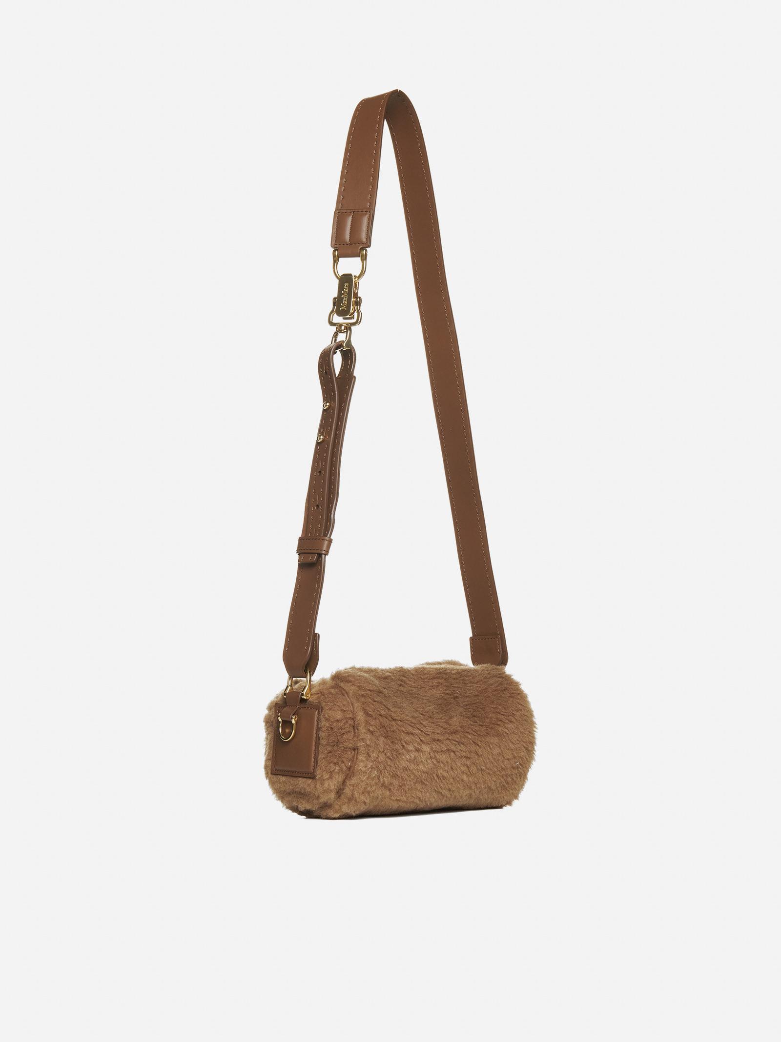 Shop Max Mara Teddyrolls Camel Hair Bag In Brown