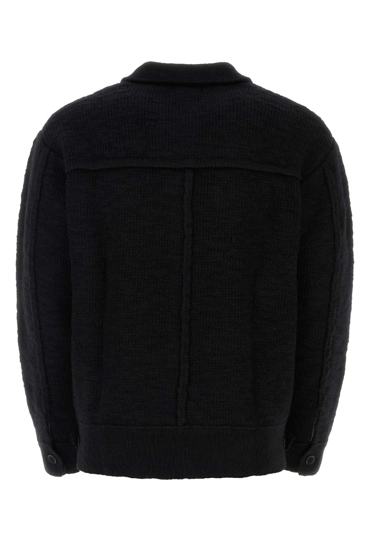 Shop Yohji Yamamoto Black Wool Blend Jacket