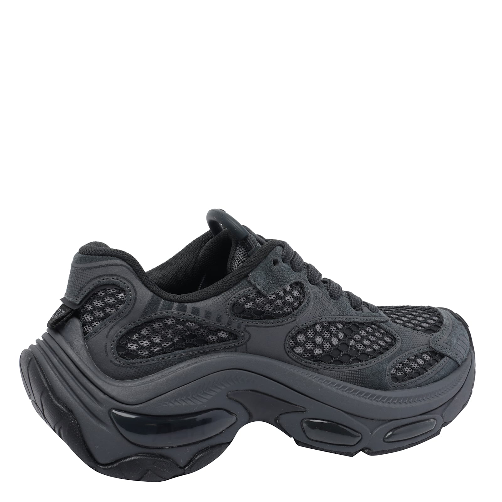 Ash Textured Dragon Sneakers With Air Cushioning In Gray