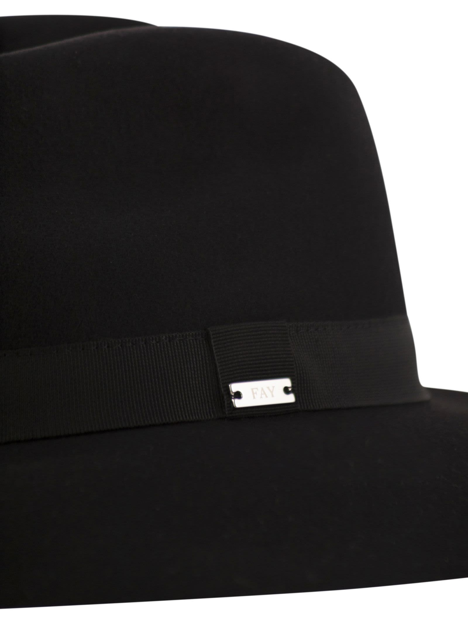 Fay Wool Felt Hat In Black