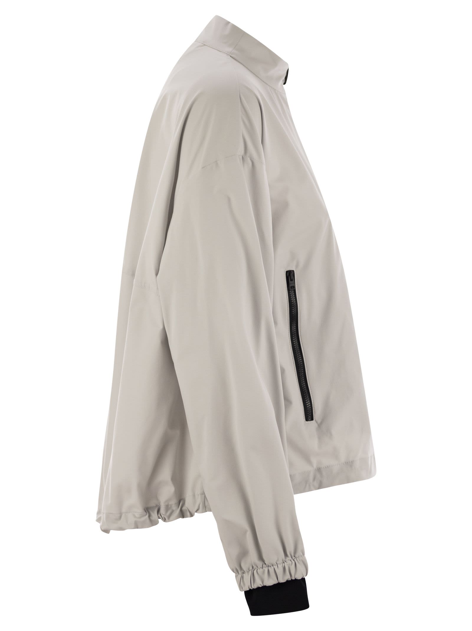 Herno Laminar Bomber Jacket With Zip In Ice