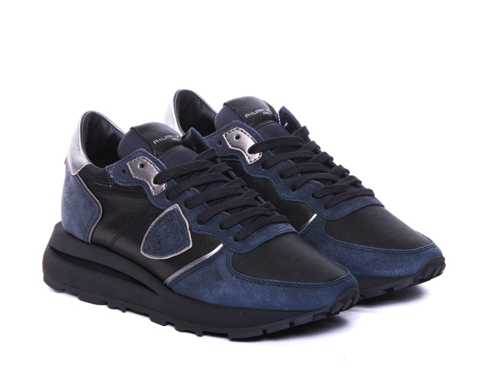 Shop Philippe Model Tropez Haute Sneakers In Blue