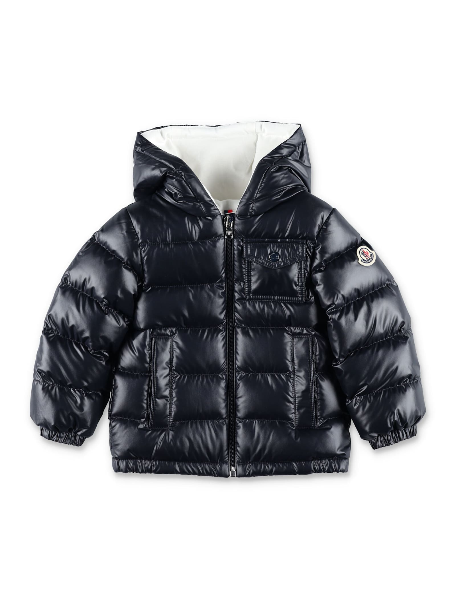 Moncler Mesles Hooded Down Puffer Jacket For Kids In Black