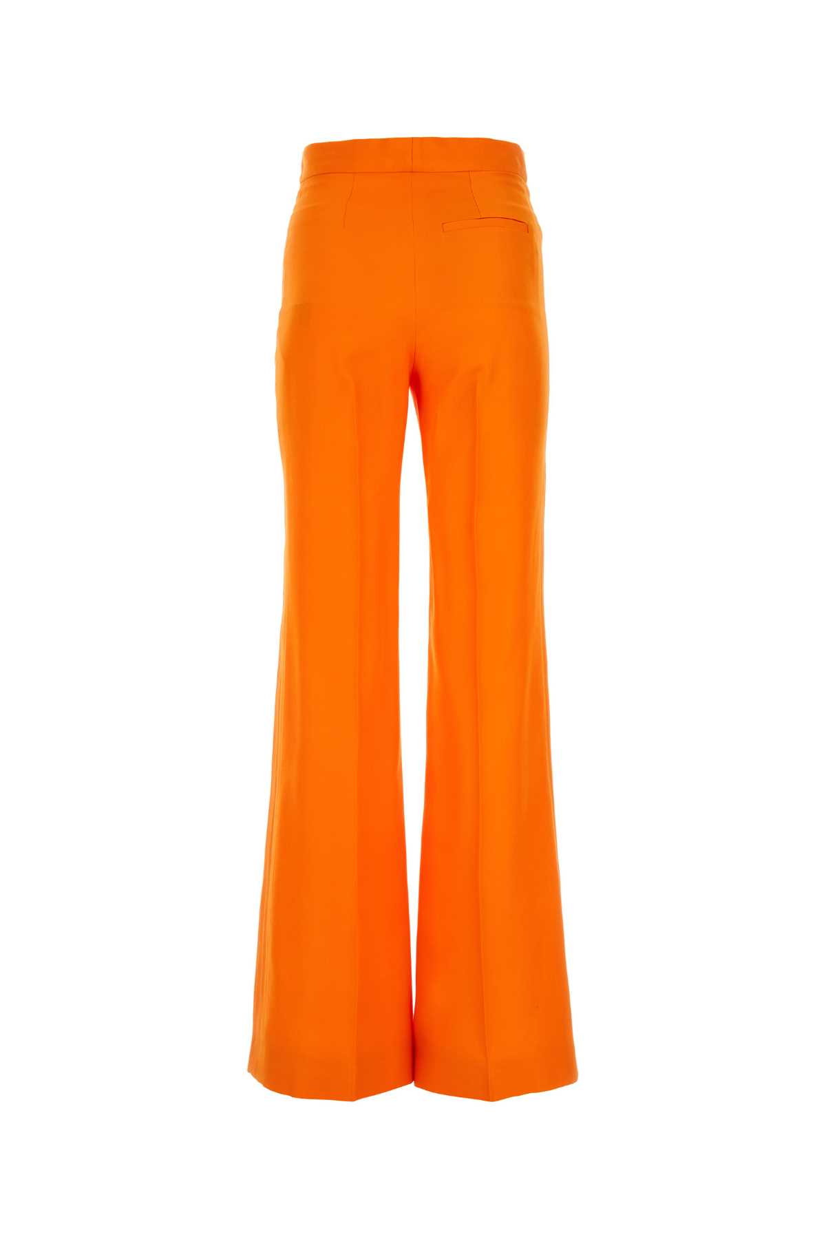 Shop Stella Mccartney Fluo Orange Viscose Wide-leg Pant In Brightorange