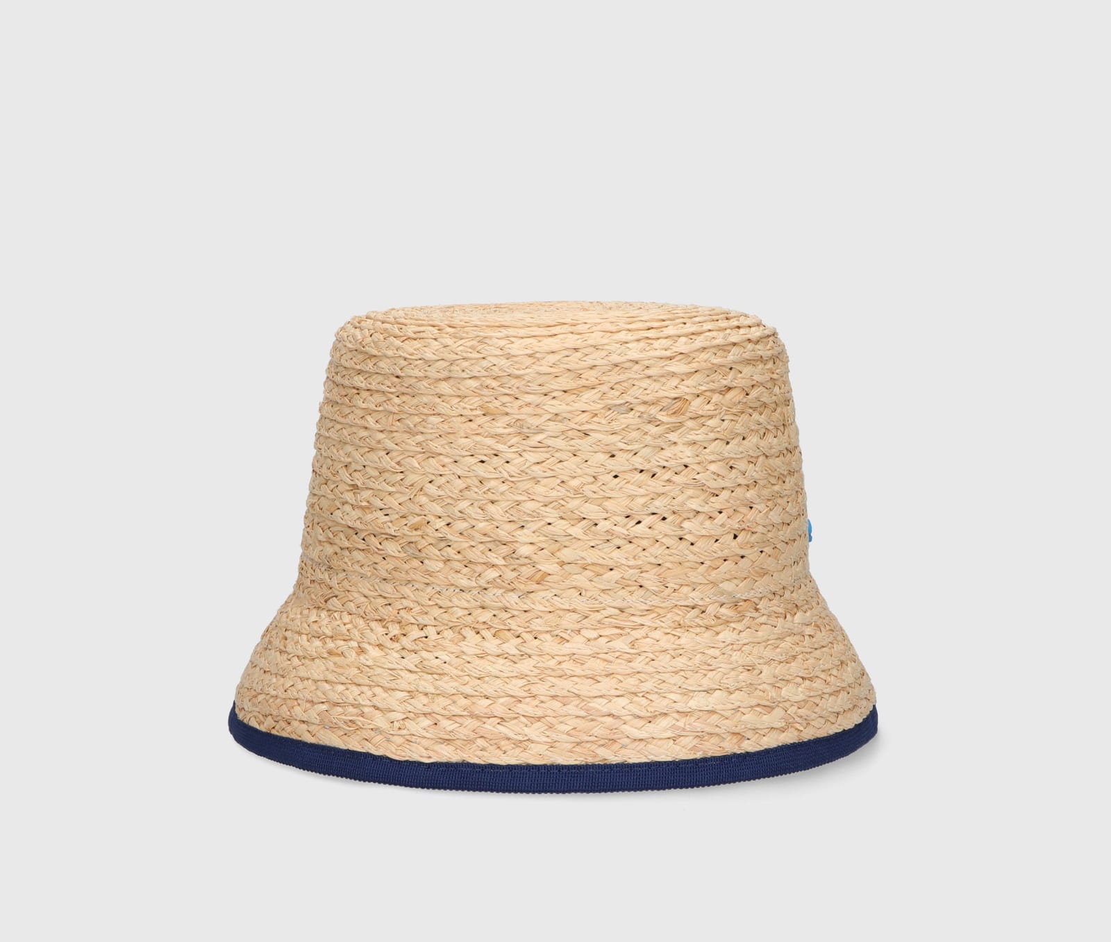 Shop Borsalino Noa Raffia Crochet In Natural, Navy Blue Hat Band