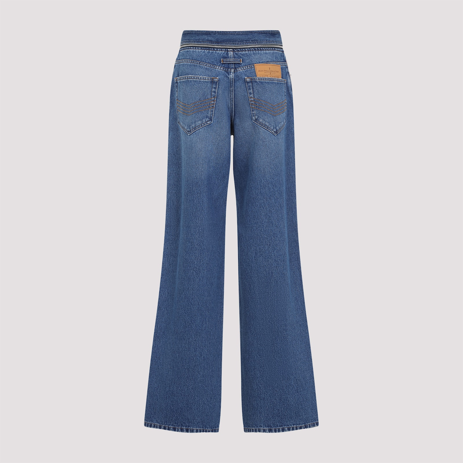 Shop Jean Paul Gaultier Denim Jeans In Vintageblue