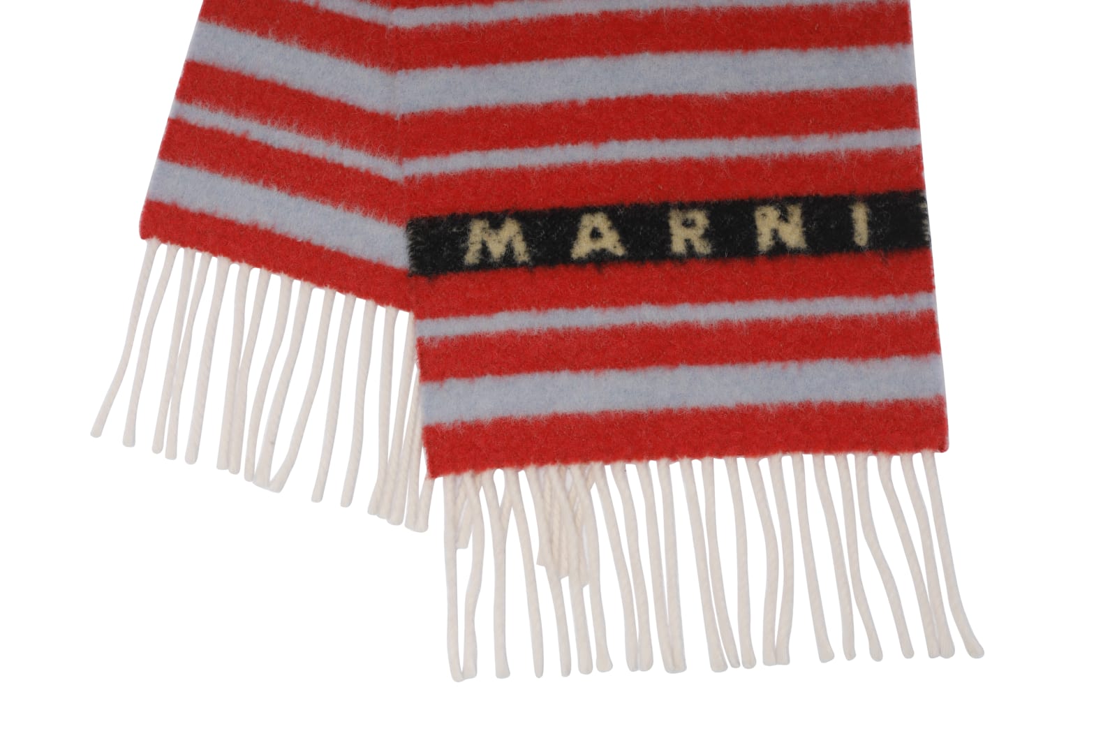 Shop Marni Logo Scarf In Red