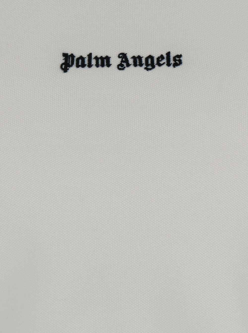 Shop Palm Angels White Cropped Tank Top With Embroidered Logo In Cotton Woman